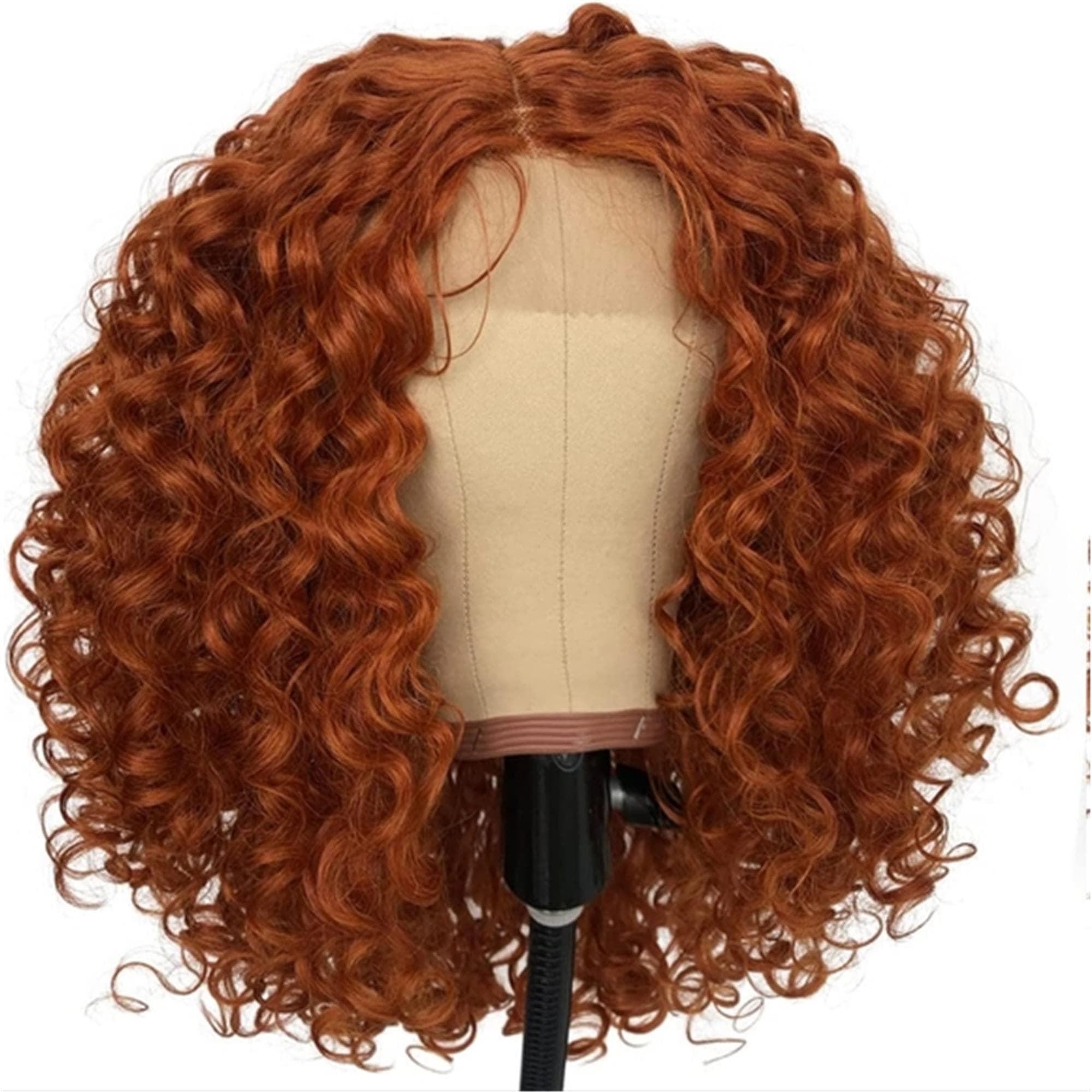 Ginger Copper Curly Red Beauty Lace Front Wig - Thumbnail 5
