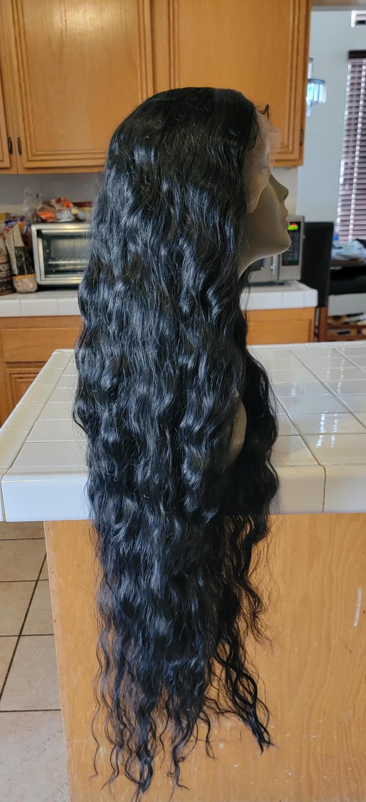 Black Wavy Beauty Lace Front Wig 38-40 inches!! - Thumbnail 13