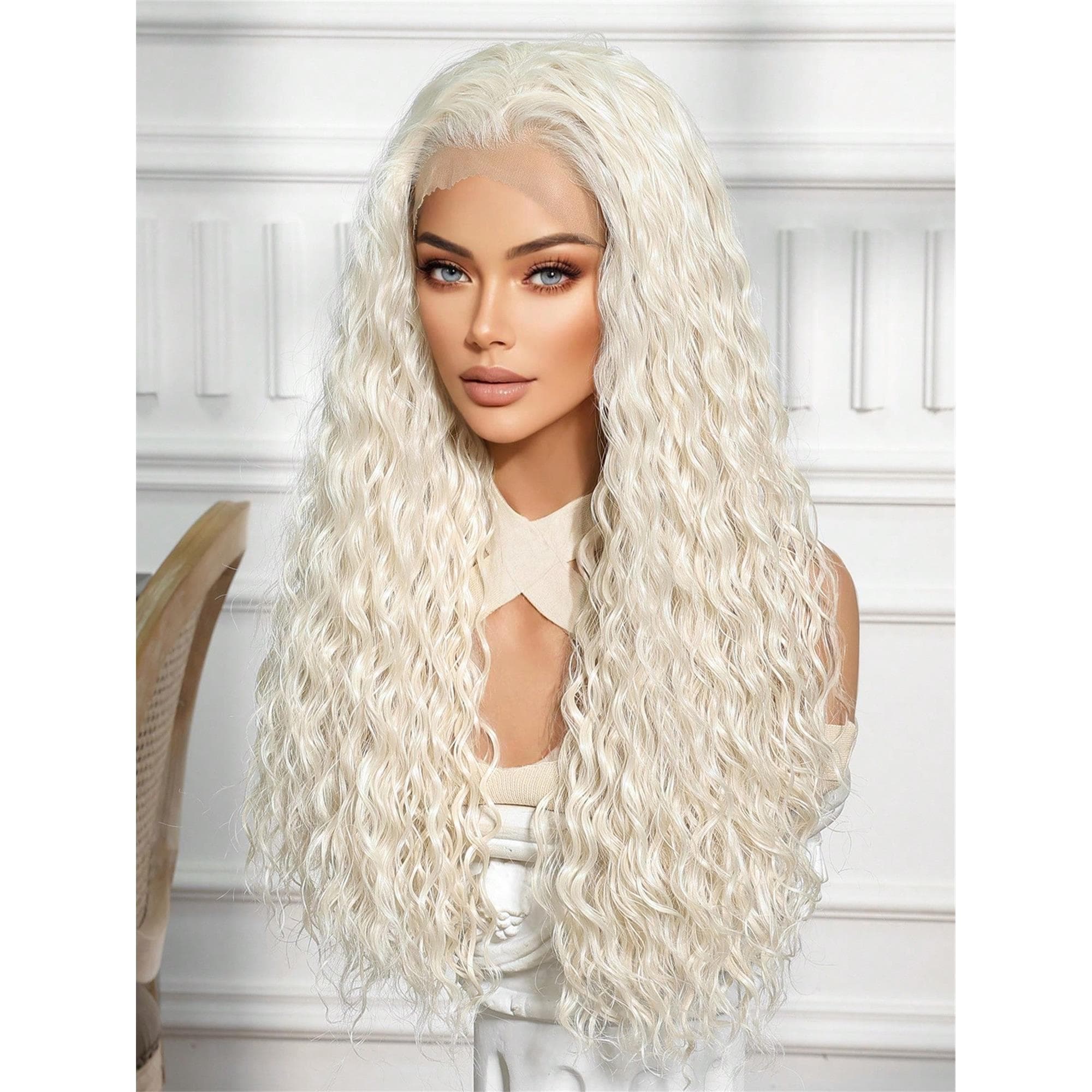 White Blonde Lace Front Wig 13*4 - Thumbnail 5