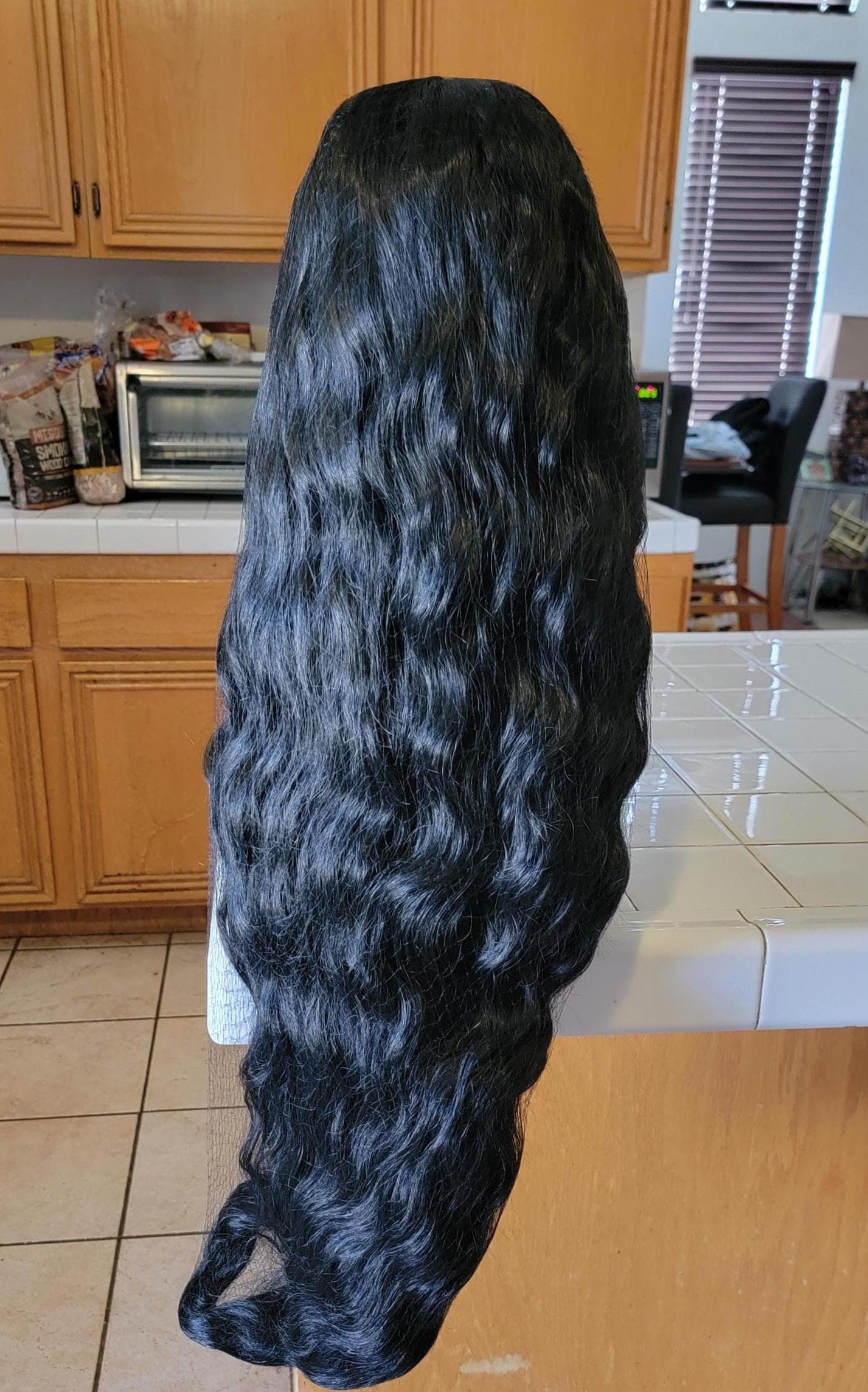 Black Wavy Beauty Lace Front Wig 38-40 inches!! - Thumbnail 14