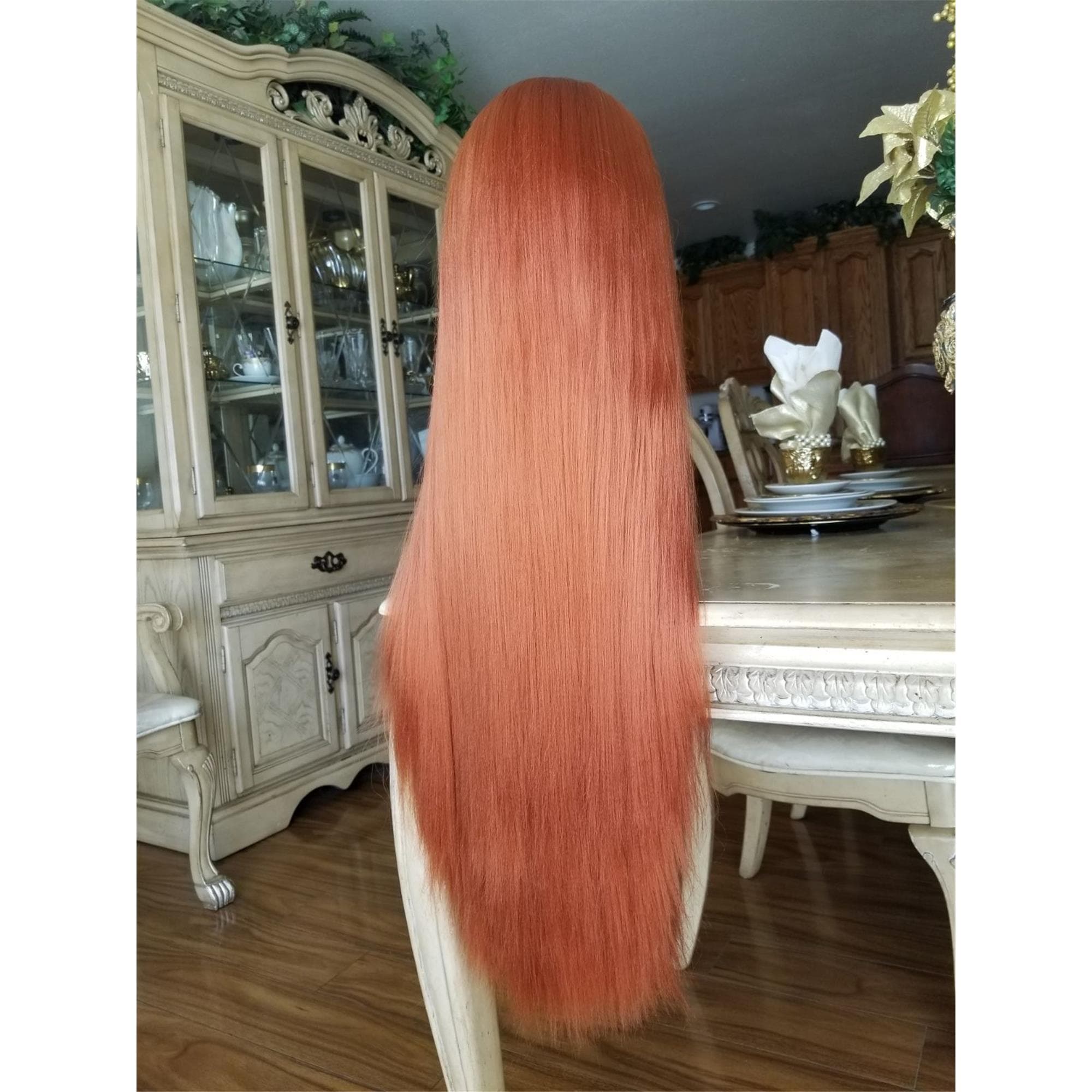 Copper Orange Red Lace Front Wig - Thumbnail 3