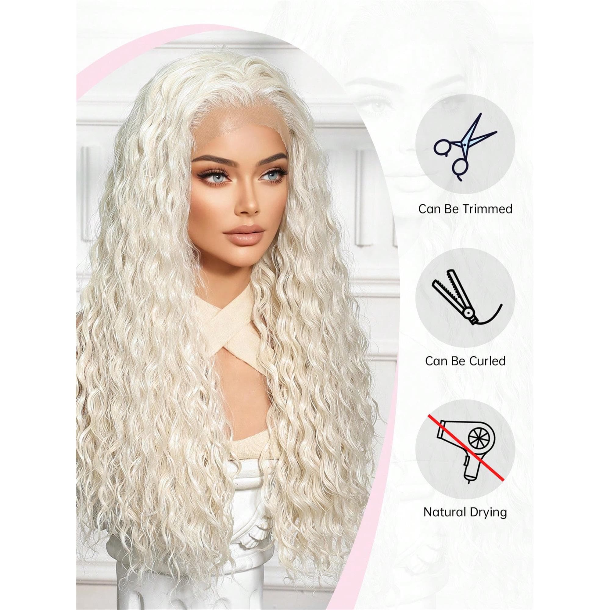 White Blonde Lace Front Wig 13*4 - Thumbnail 7