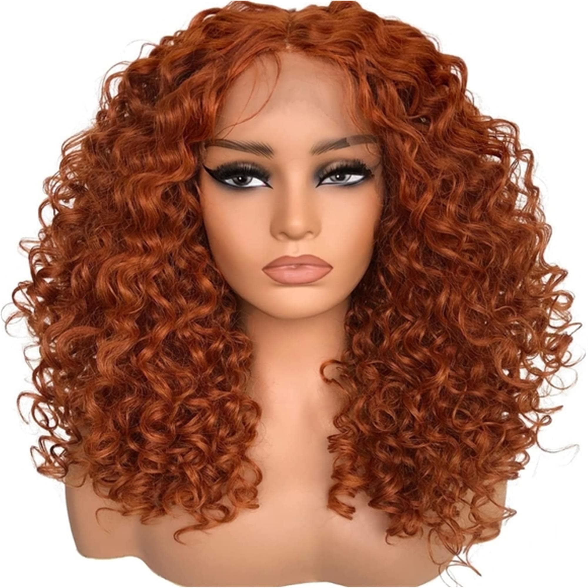 Ginger Copper Curly Red Beauty Lace Front Wig - Thumbnail 3