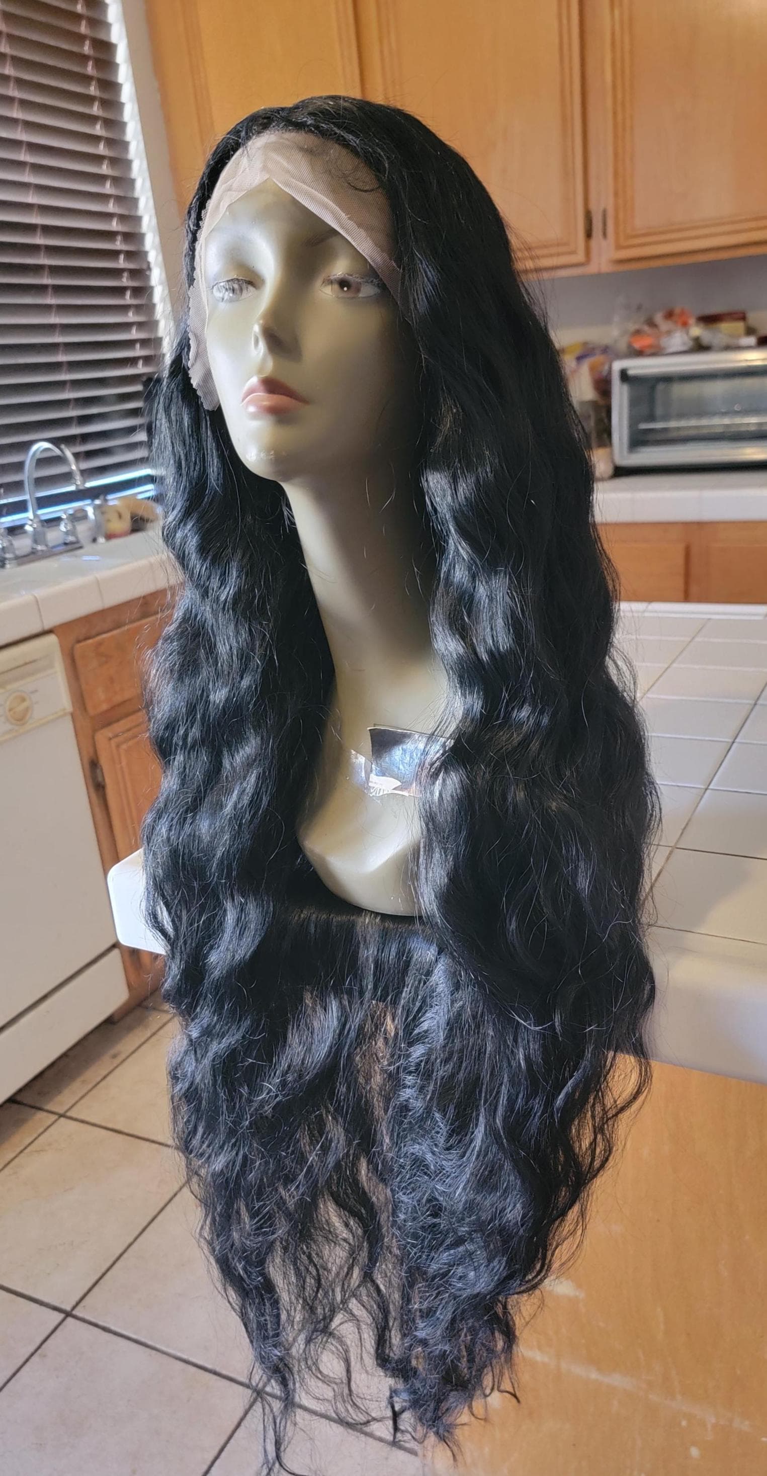 Black Wavy Beauty Lace Front Wig 38-40 inches!! - Thumbnail 11