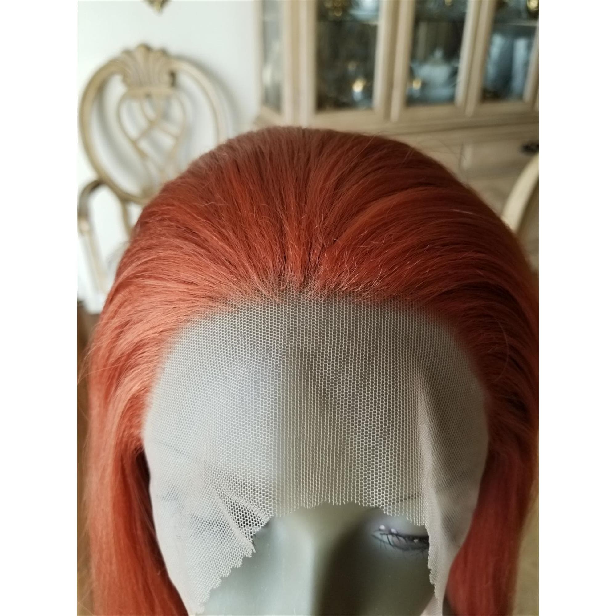 Copper Orange Red Lace Front Wig - Thumbnail 6