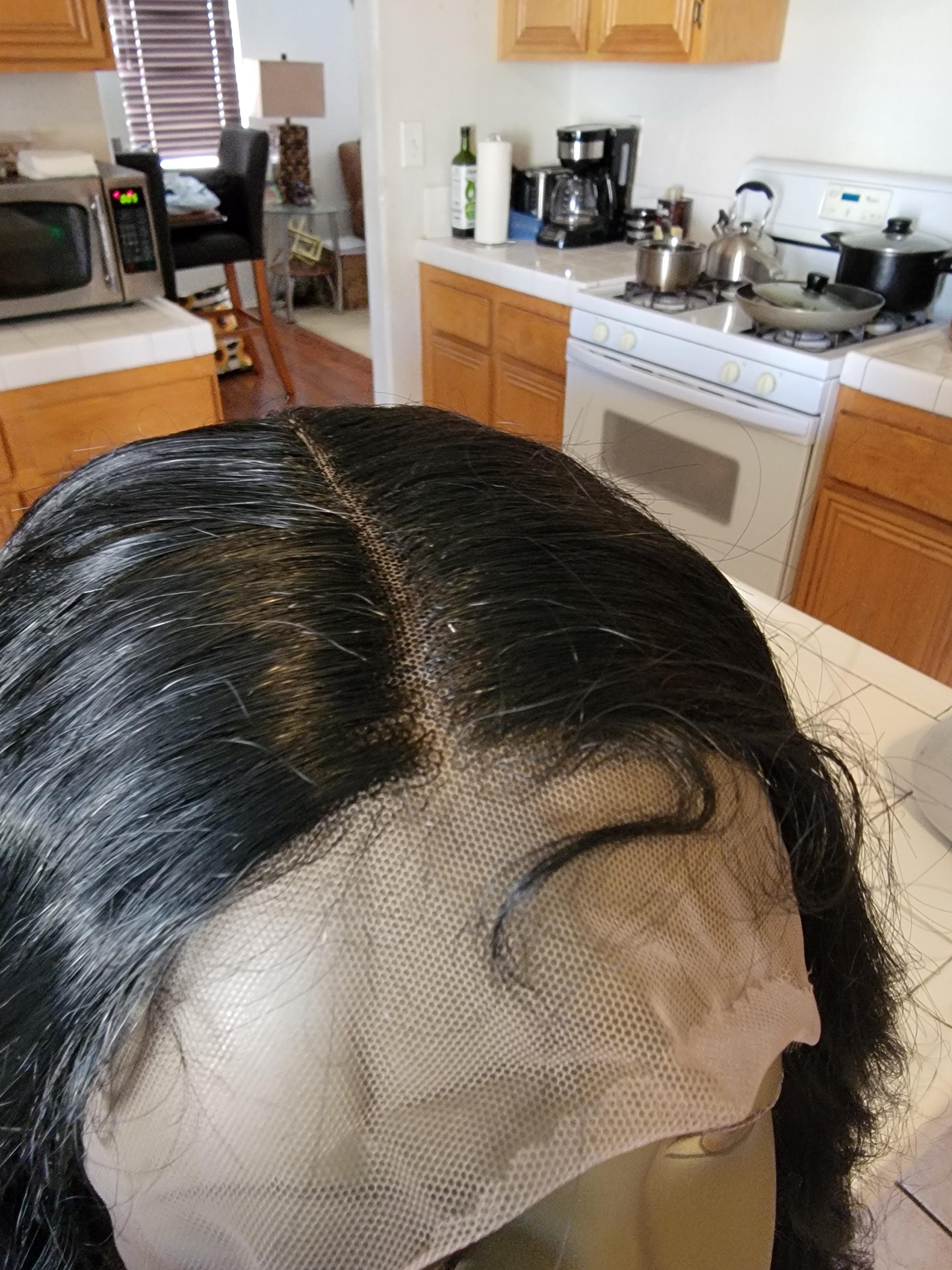 Black Wavy Beauty Lace Front Wig 38-40 inches!! - Thumbnail 4