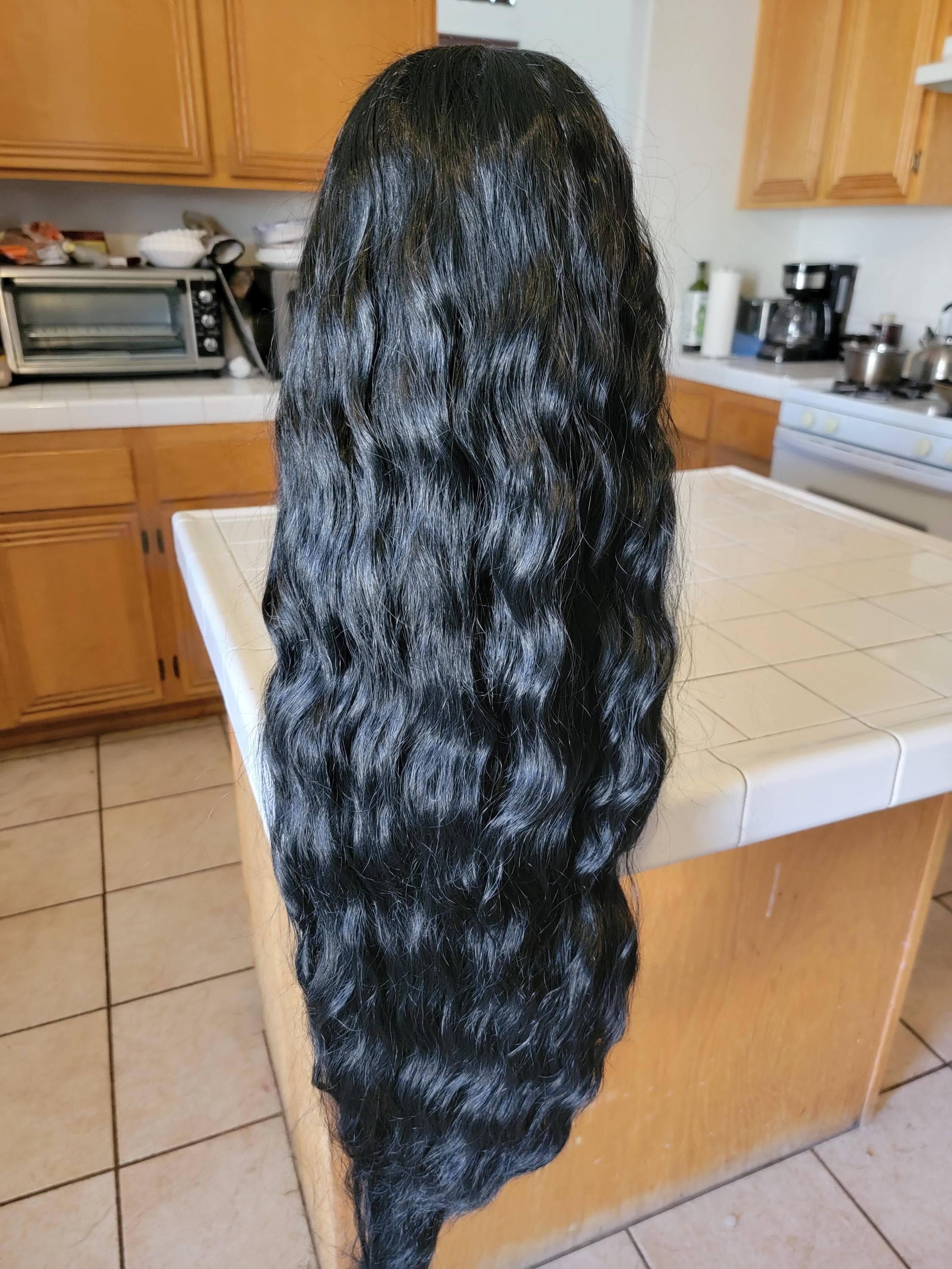Black Wavy Beauty Lace Front Wig 38-40 inches!! - Thumbnail 15