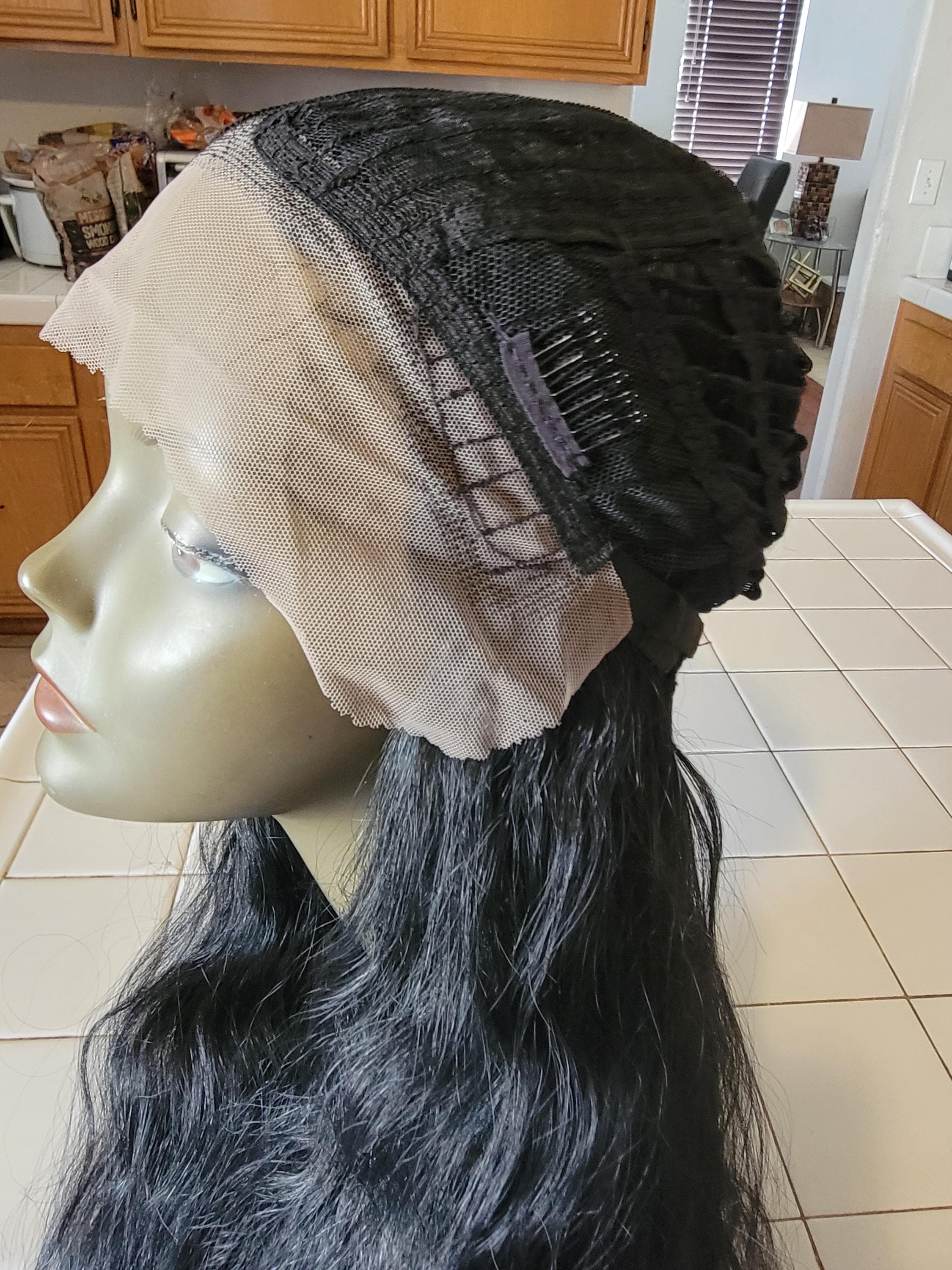 Black Wavy Beauty Lace Front Wig 38-40 inches!! - Thumbnail 10