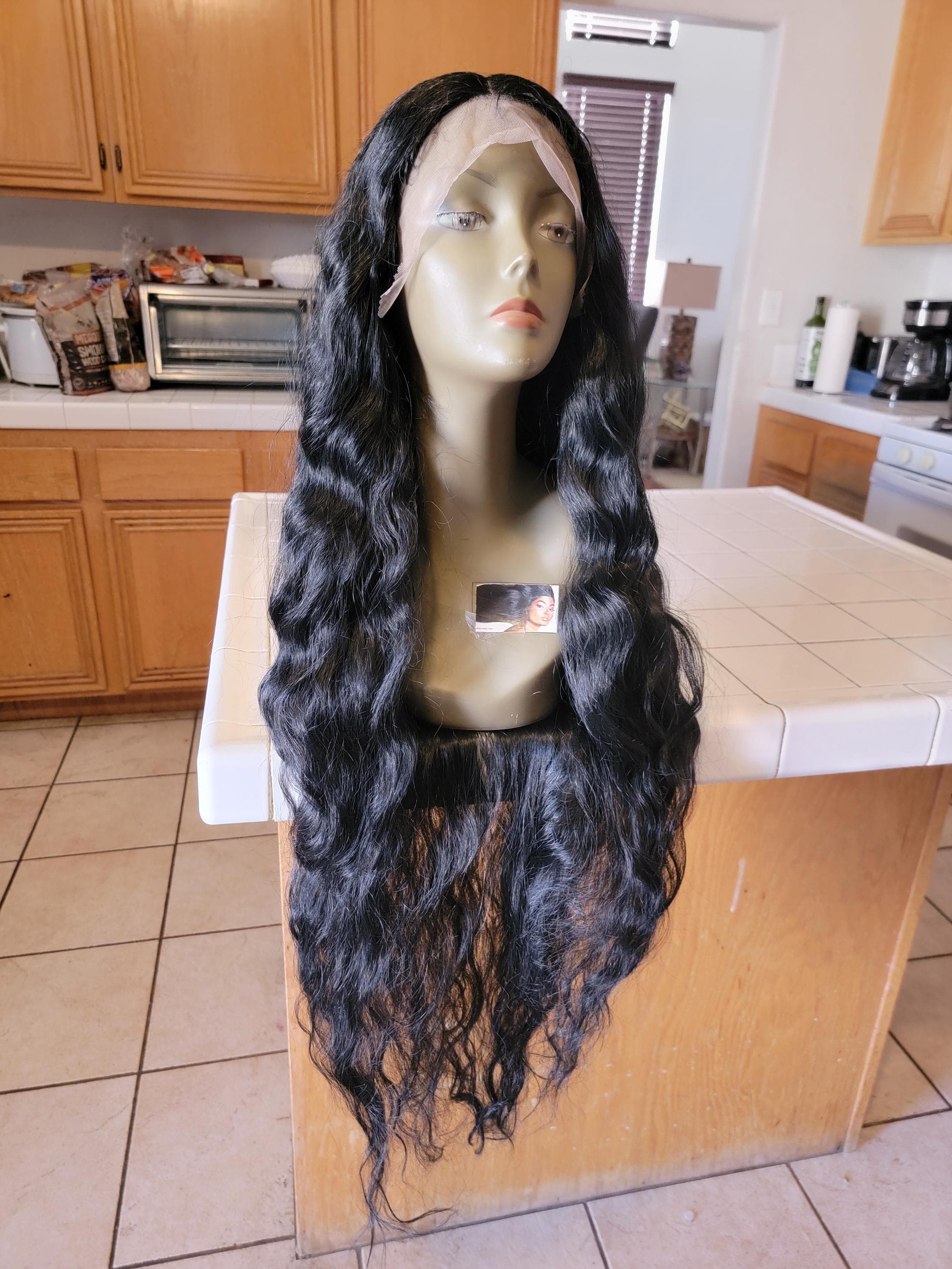 Black Wavy Beauty Lace Front Wig 38-40 inches!! - Thumbnail 18