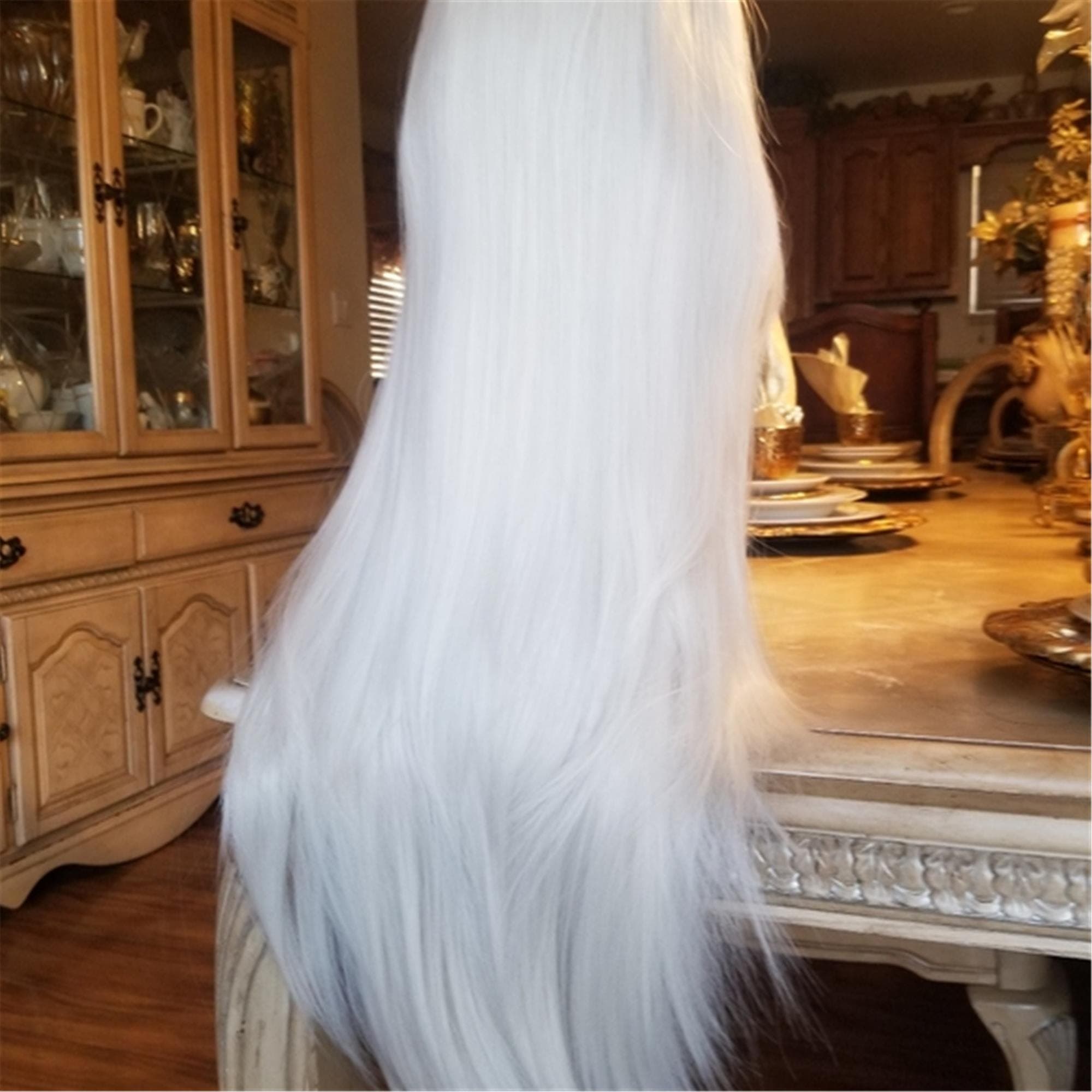 White Blonde Lace Front Wig - Thumbnail 8