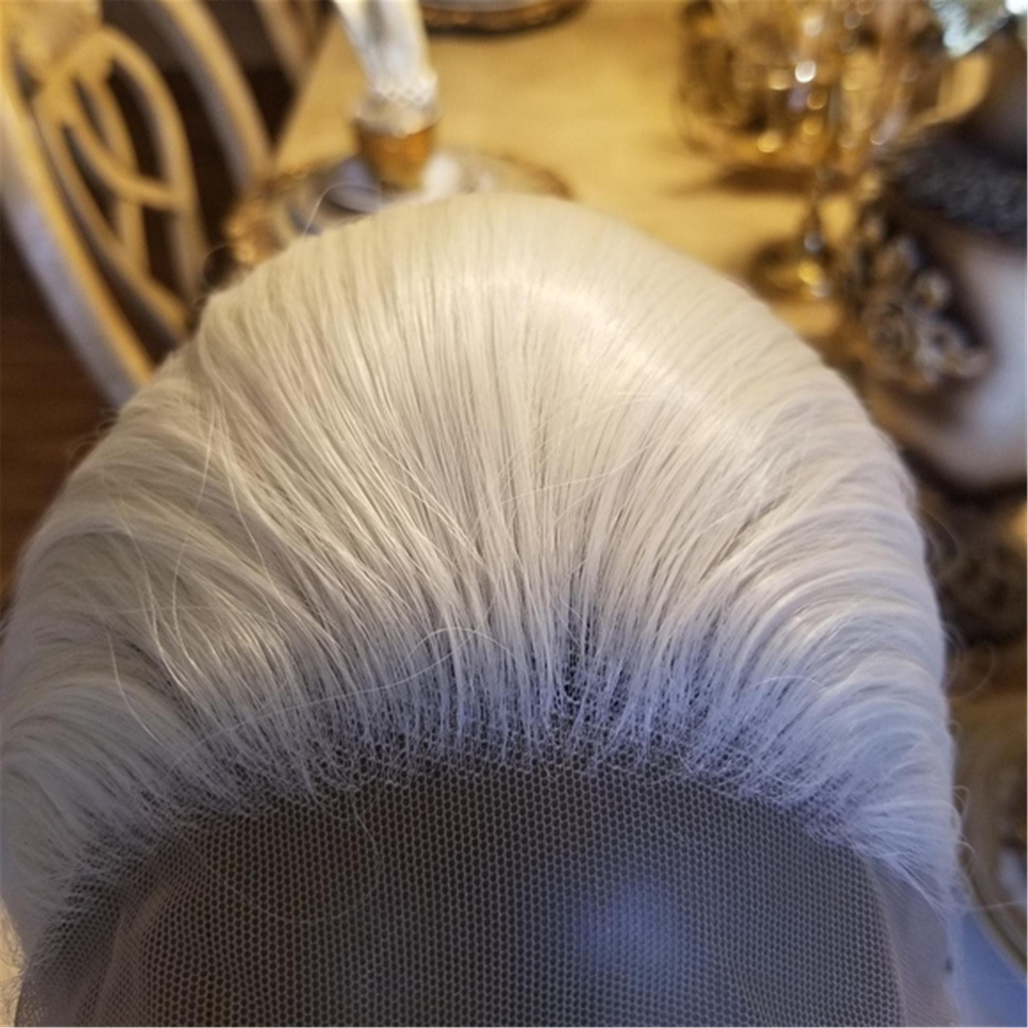White Blonde Lace Front Wig - Thumbnail 4