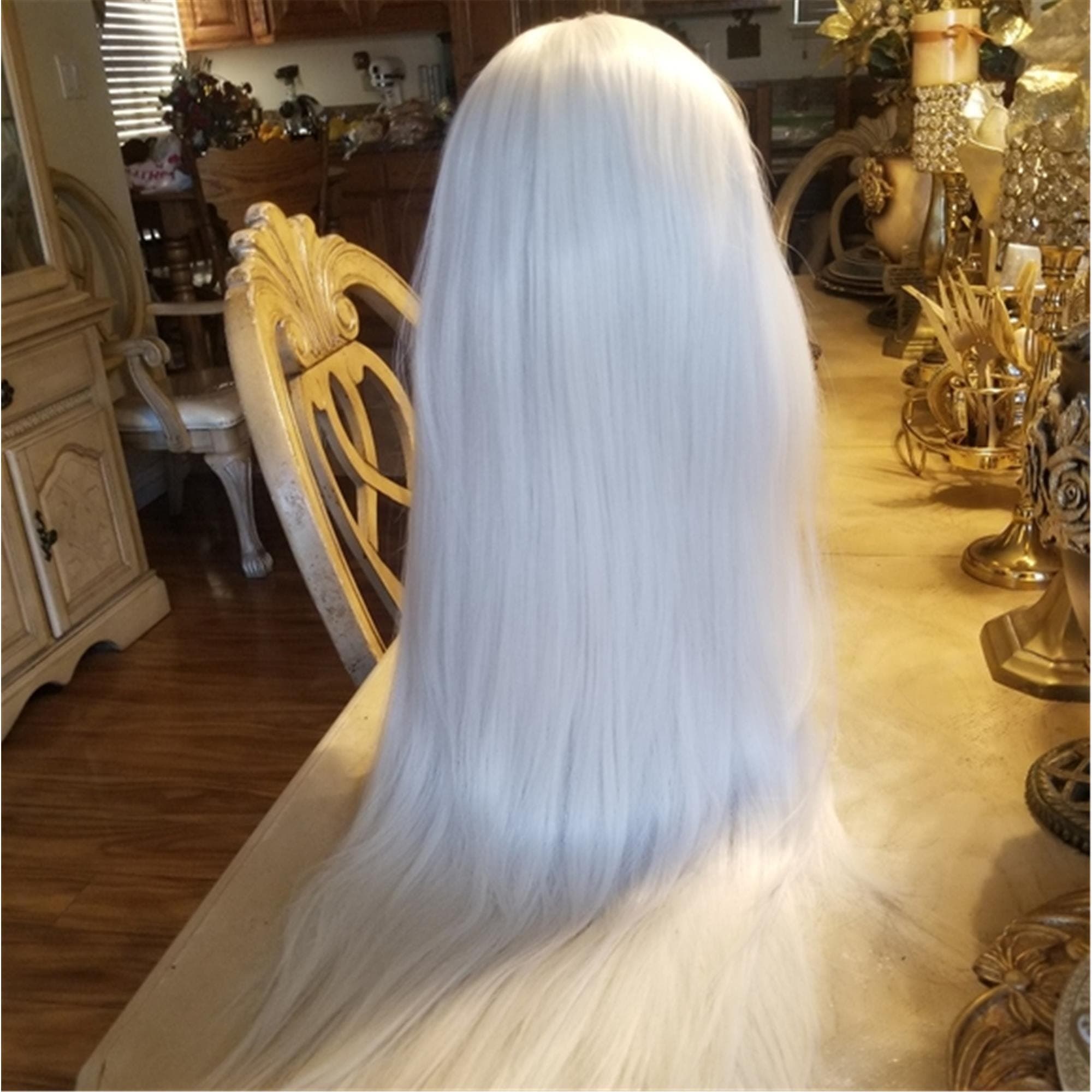 White Blonde Lace Front Wig - Thumbnail 2