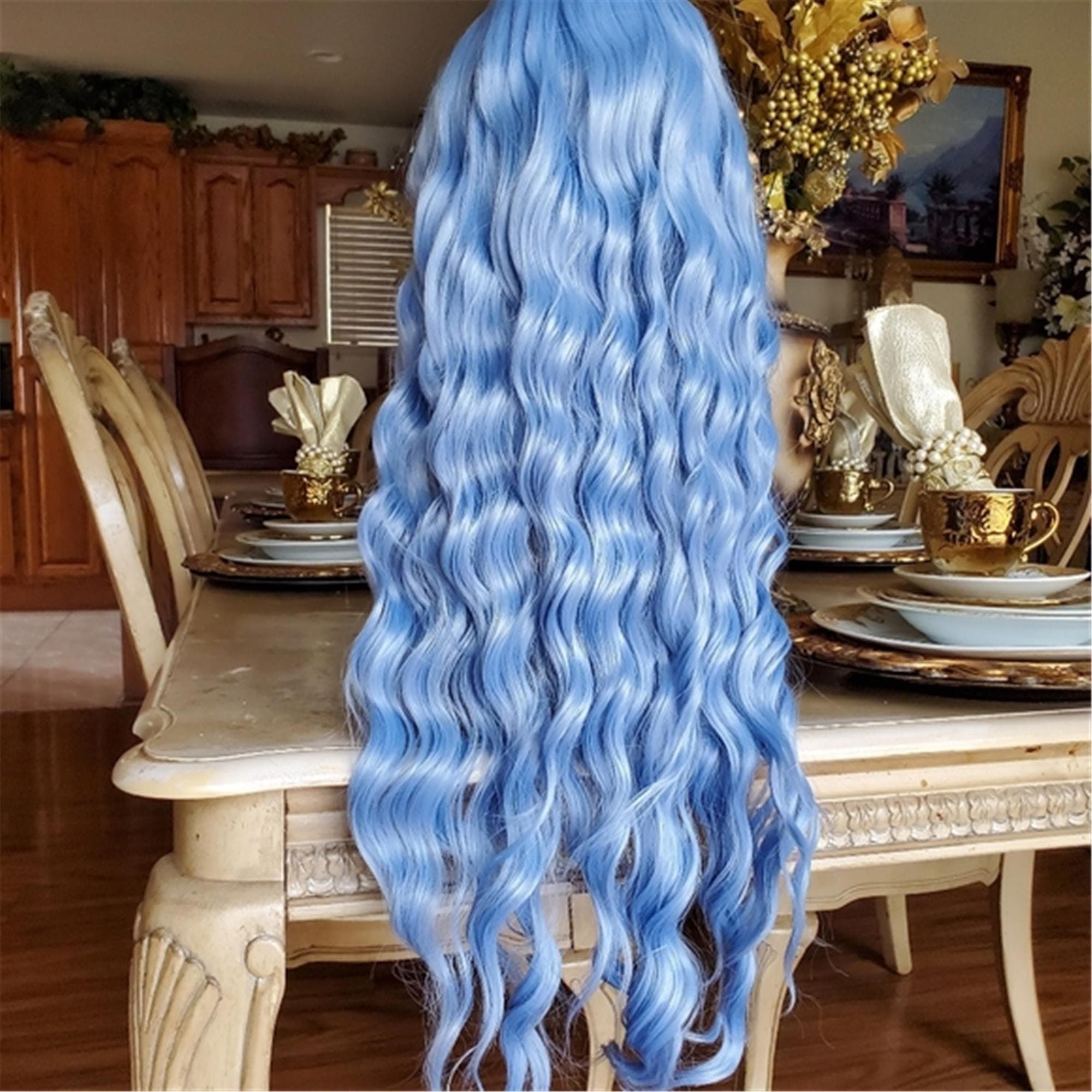 Light Blue Beauty Lace Front Wig - Thumbnail 9