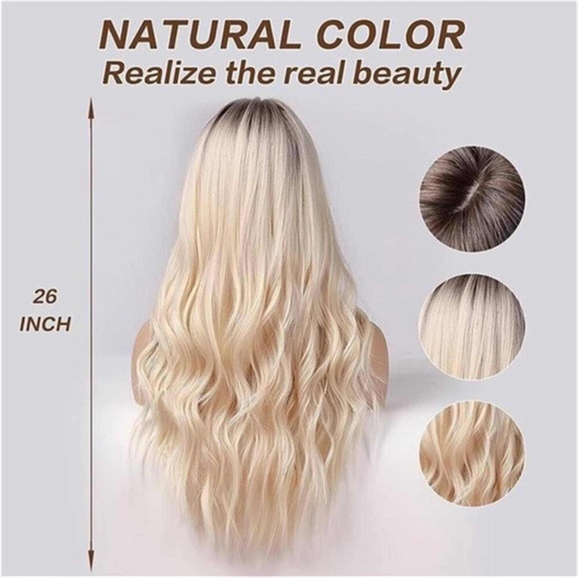 Natural 26” Hair Heat Resistant Ombre Blonde WIG NEW - Thumbnail 4