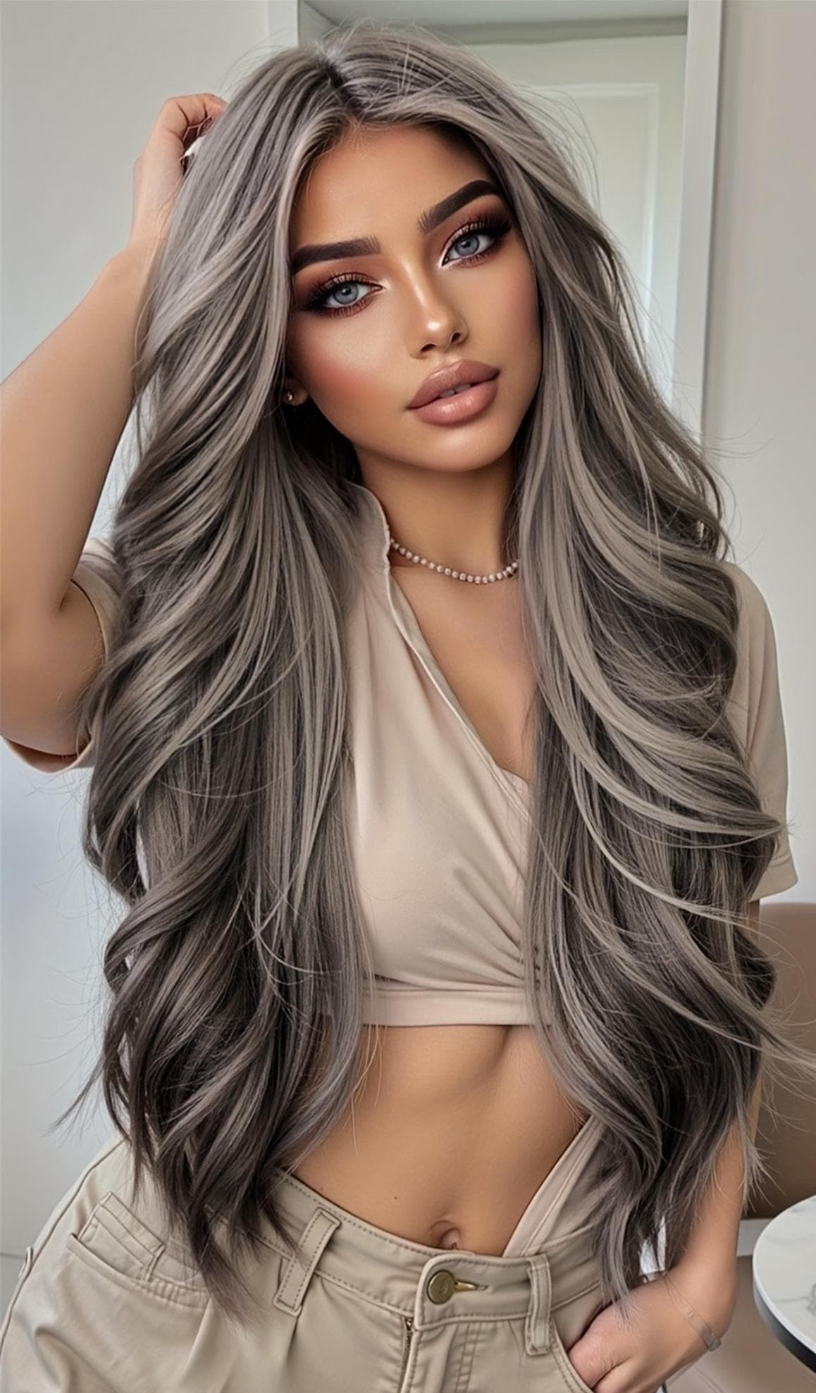 13X4 HD Transparent Lace Front Wig in Deep 26 Inches Long with Body Wave Style. This Synthetic Lace Wig Is Glueless And Made from