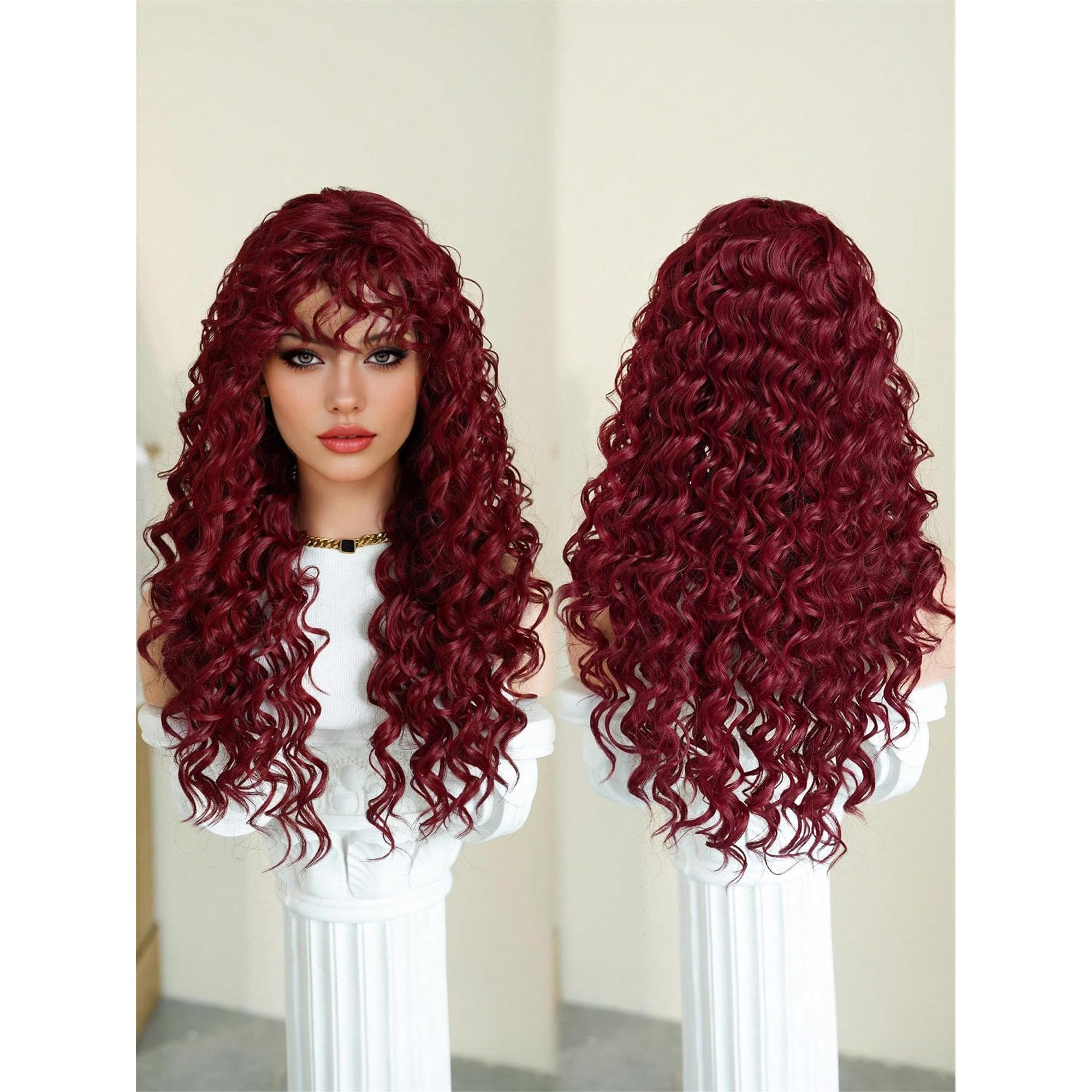 24 Inch Striking Afro Kinky Wig Loose Wave - Thumbnail 5