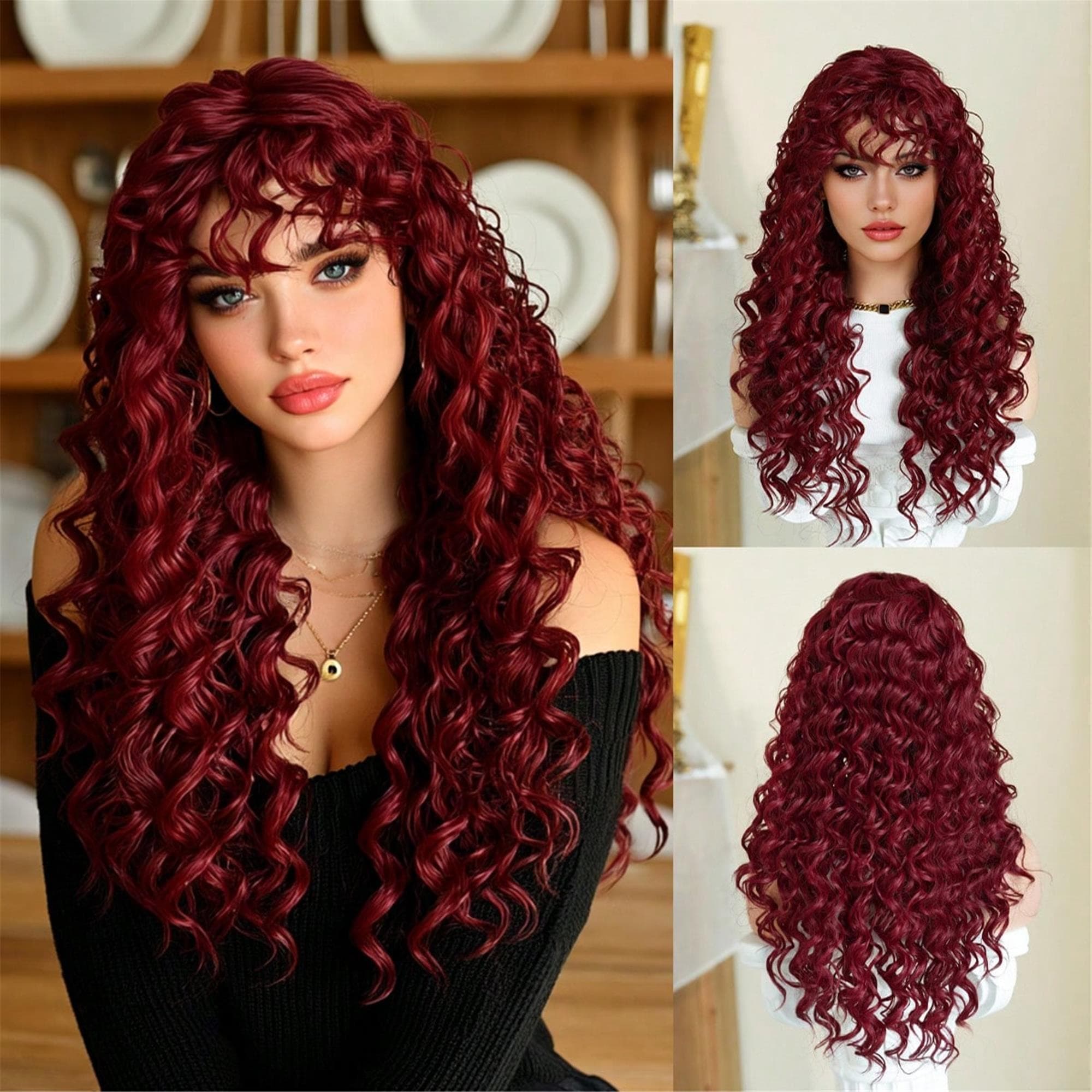 24 Inch Striking Afro Kinky Wig Loose Wave - Thumbnail 10