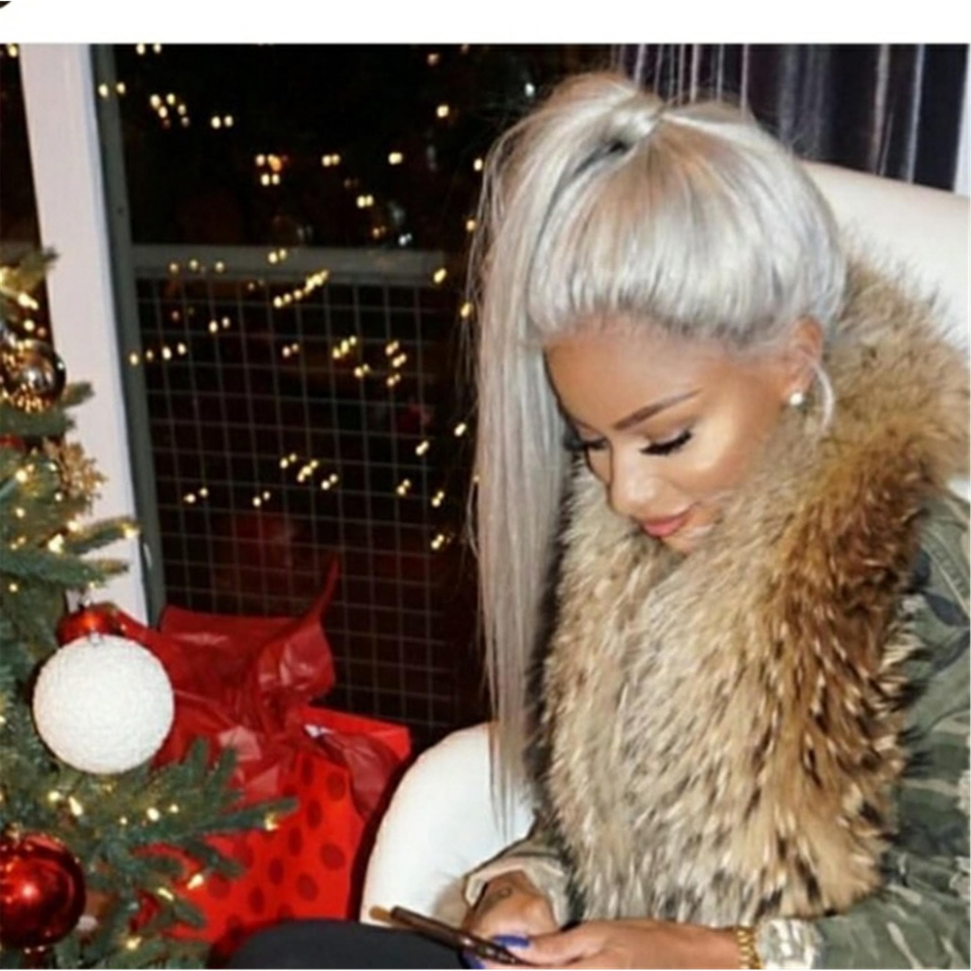 Silver Ash Blonde Lace Front Wig