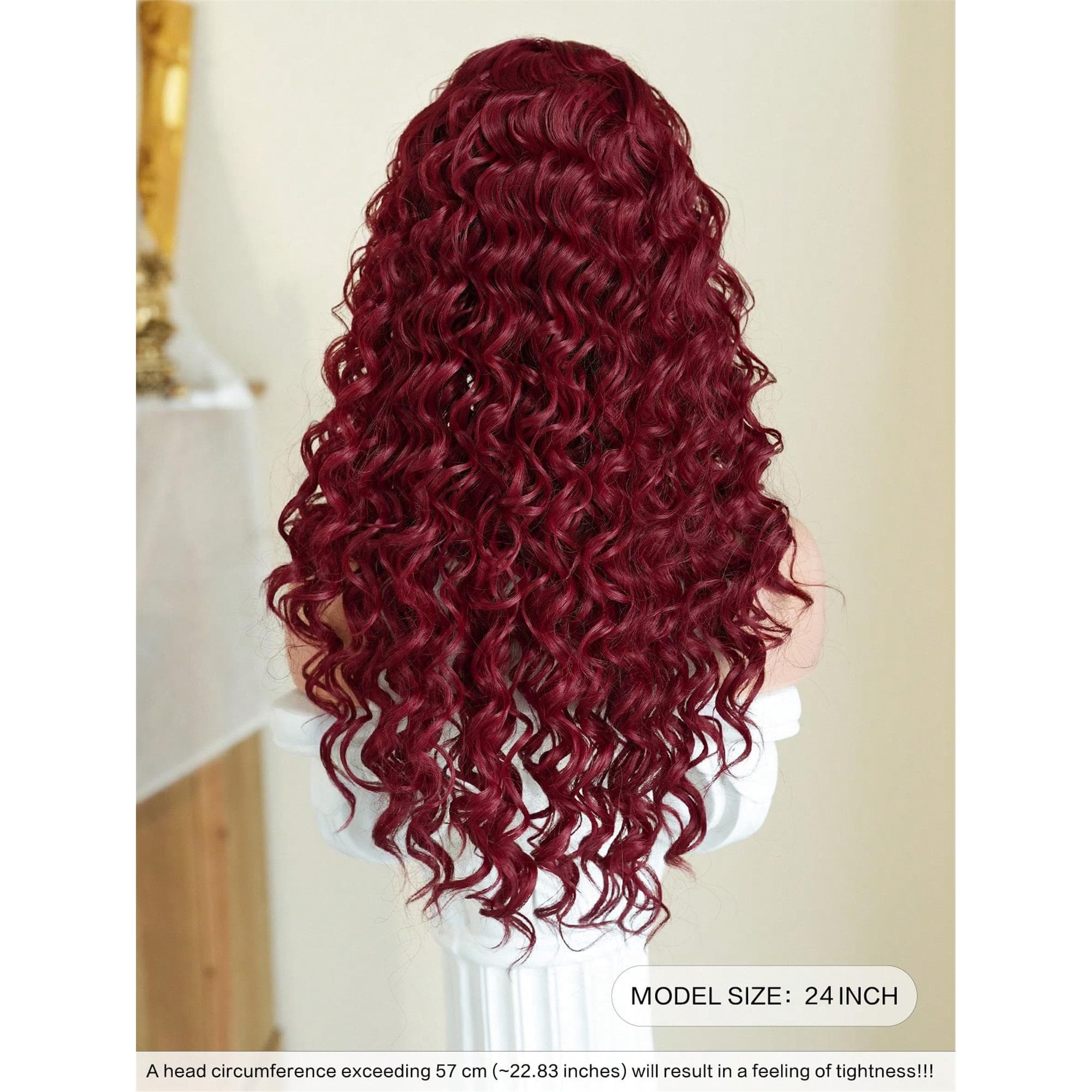 24 Inch Striking Afro Kinky Wig Loose Wave - Thumbnail 3
