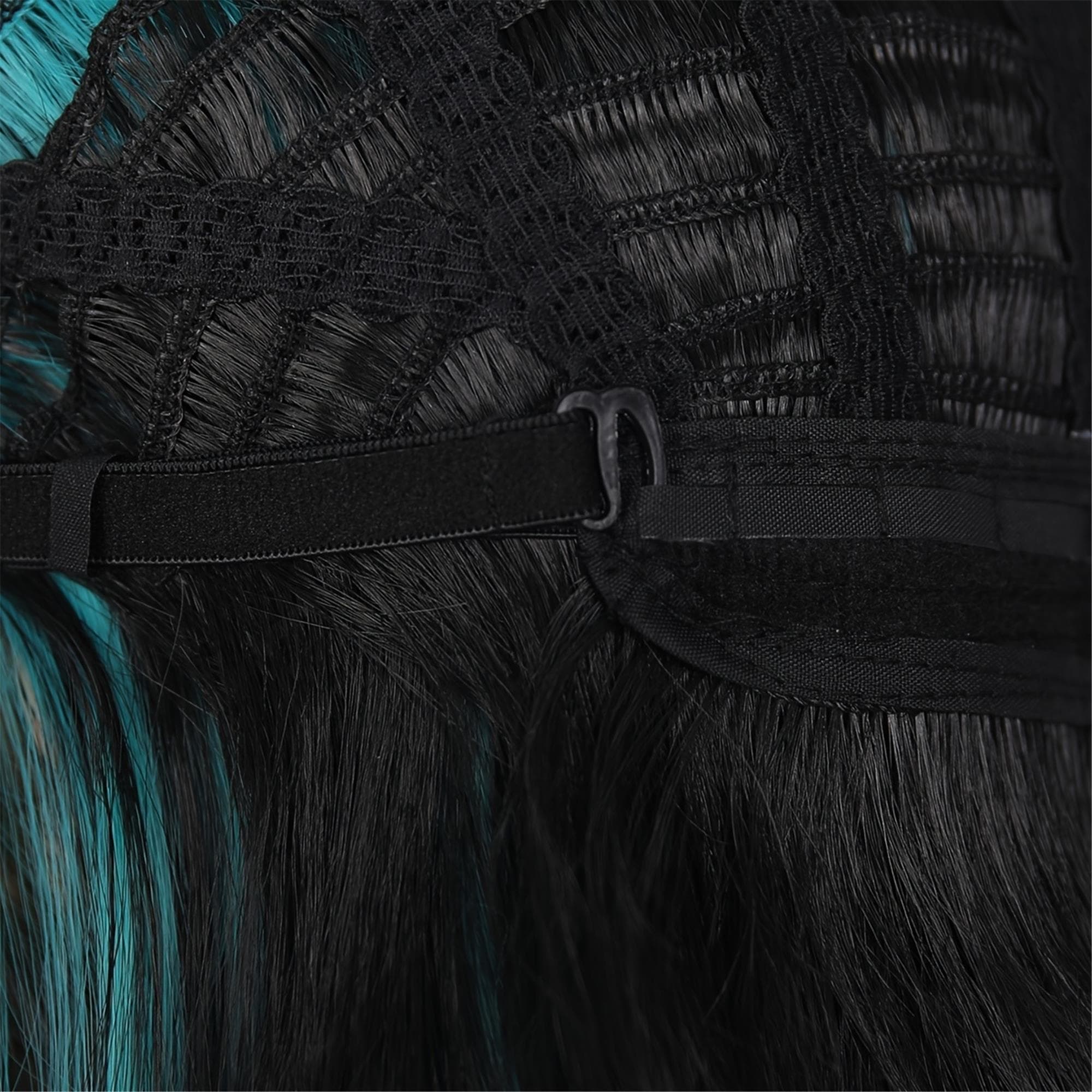 24-inch Women's Wigs Light Green Blue Highlighted Wavy Curls. The - Thumbnail 8
