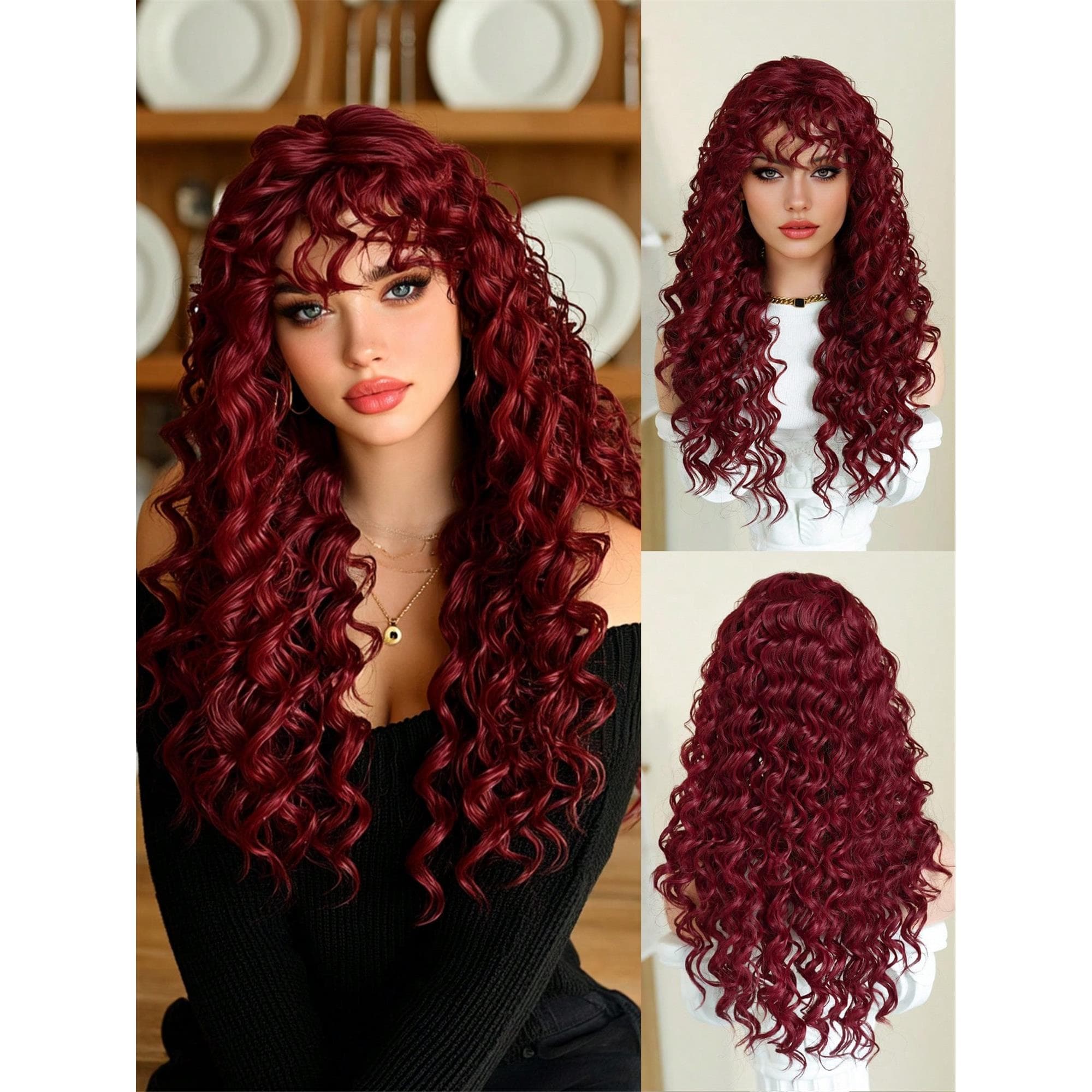 24 Inch Striking Afro Kinky Wig Loose Wave - Thumbnail 2
