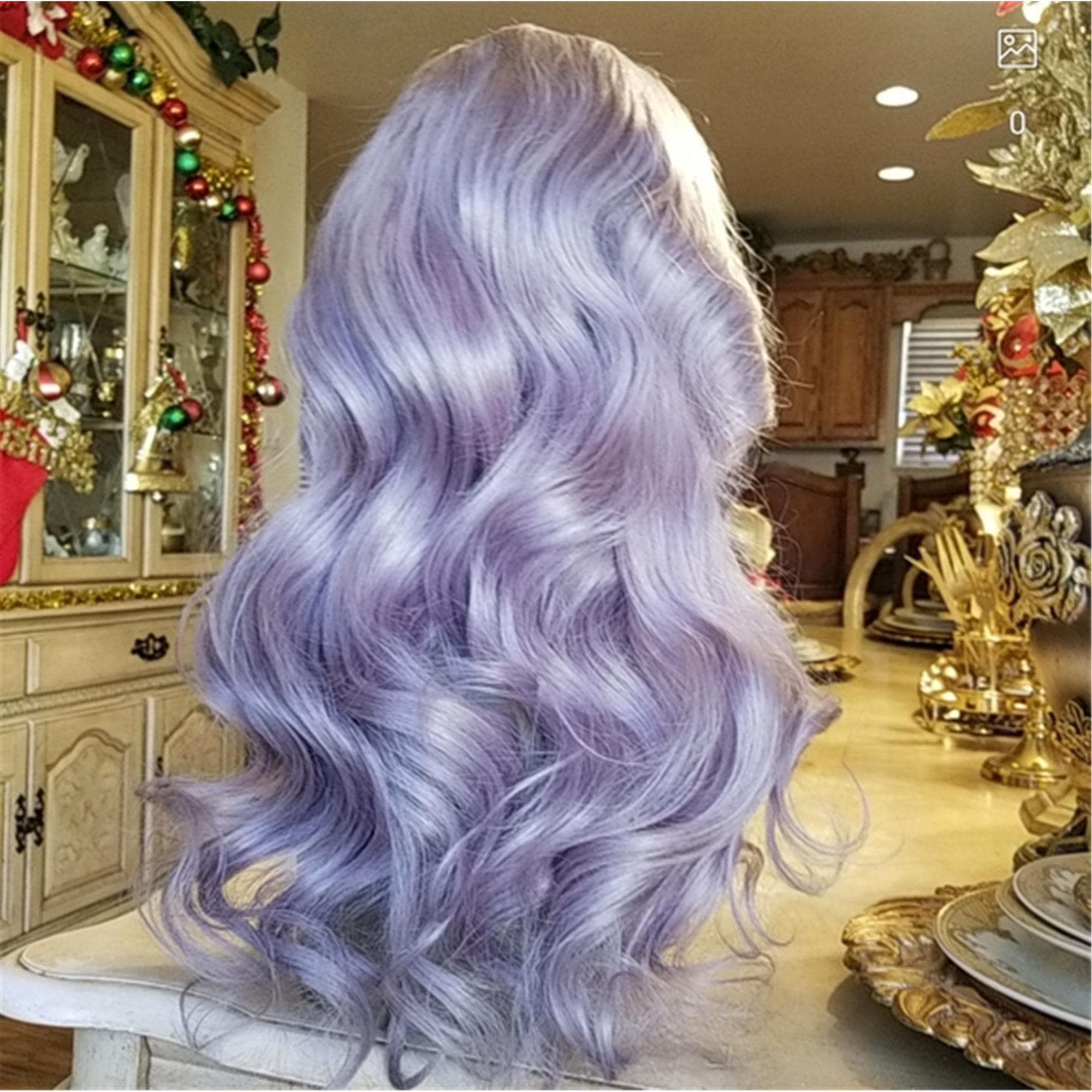 Gray Virgin Remy Human Hair Lace Front Wig!!