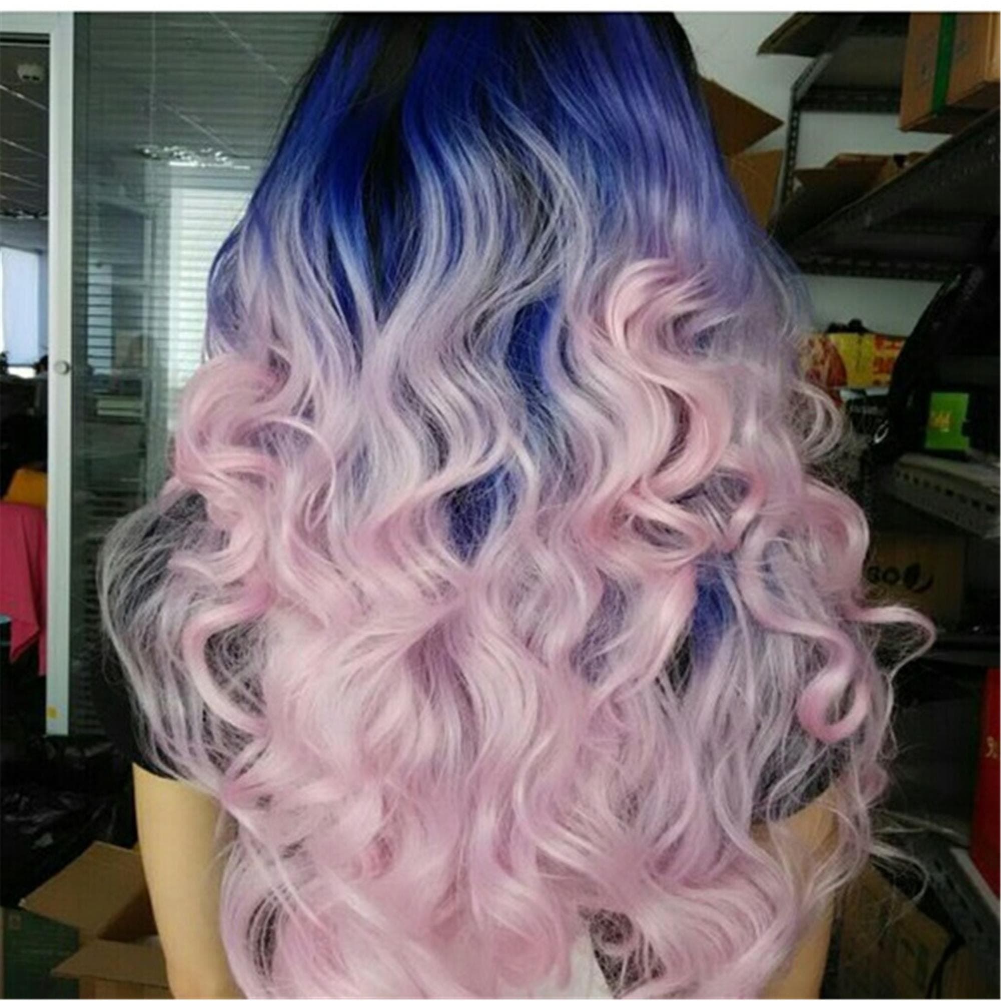 Purple Ombre Pink Beauty Lacefront Wig