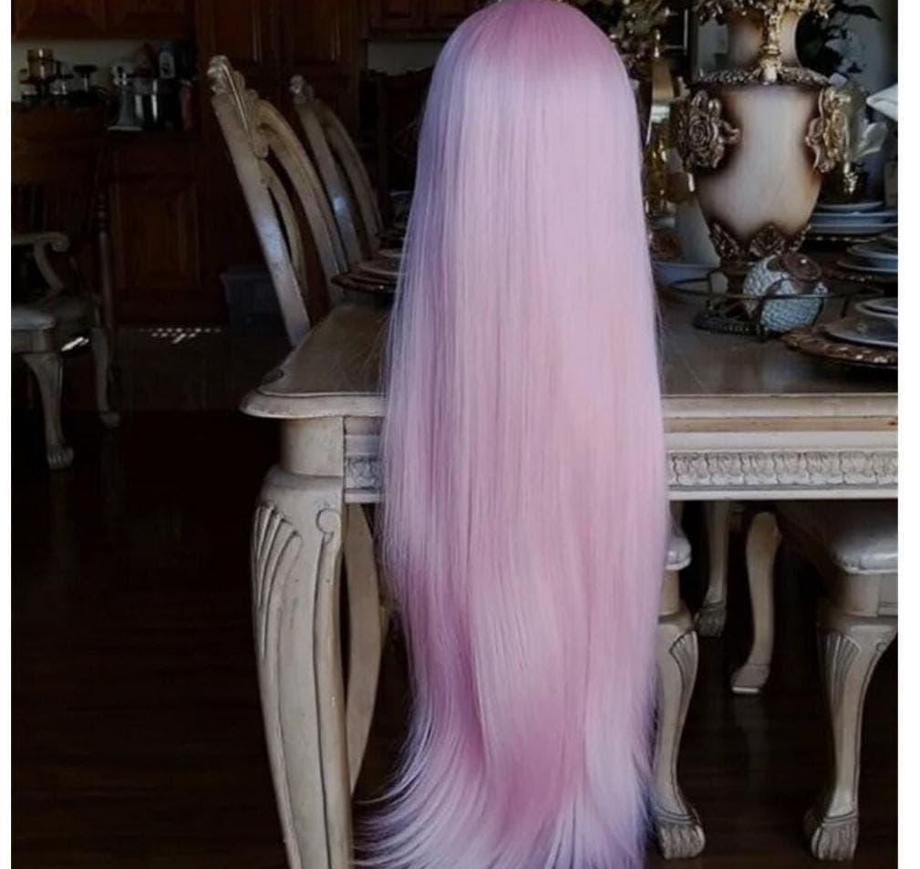 Beauty Lush Pink/White Lace Front Wig - Thumbnail 2