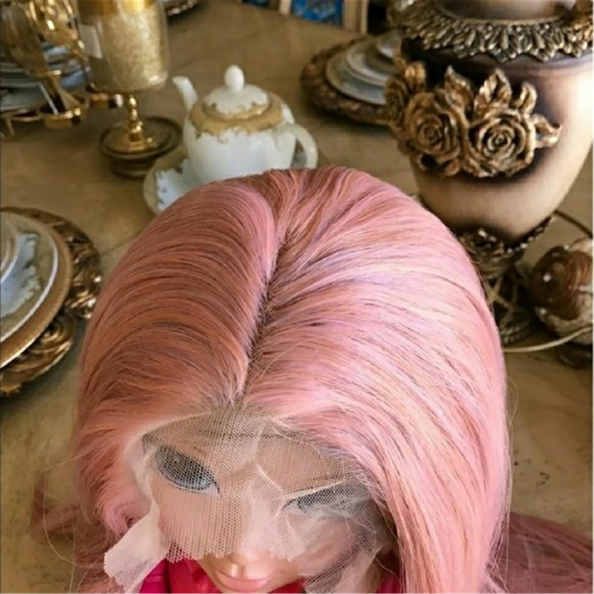 Pink Beauty LaceFront Wig Wig 22-24inches - Thumbnail 5