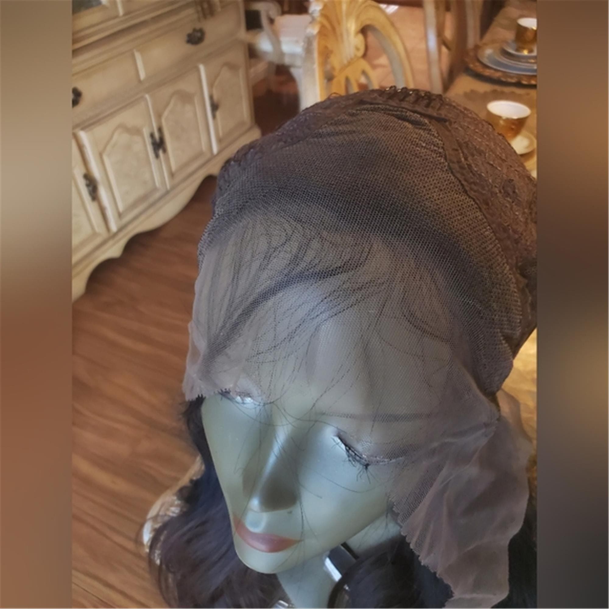 Black Brown #1b/30 Lace Front Wig - Thumbnail 6