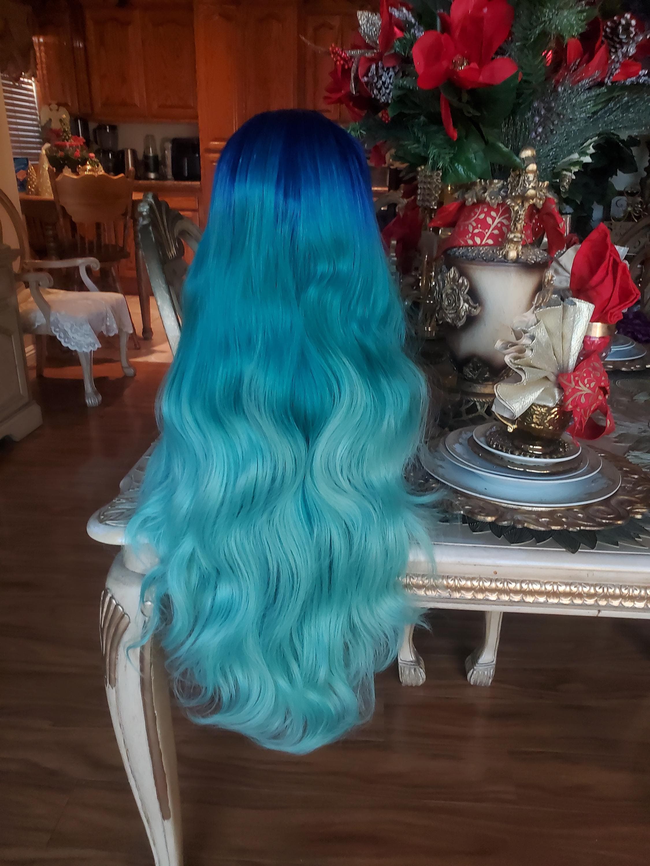 Turquoise Beautiful Lace Front Wig!! - Thumbnail 4