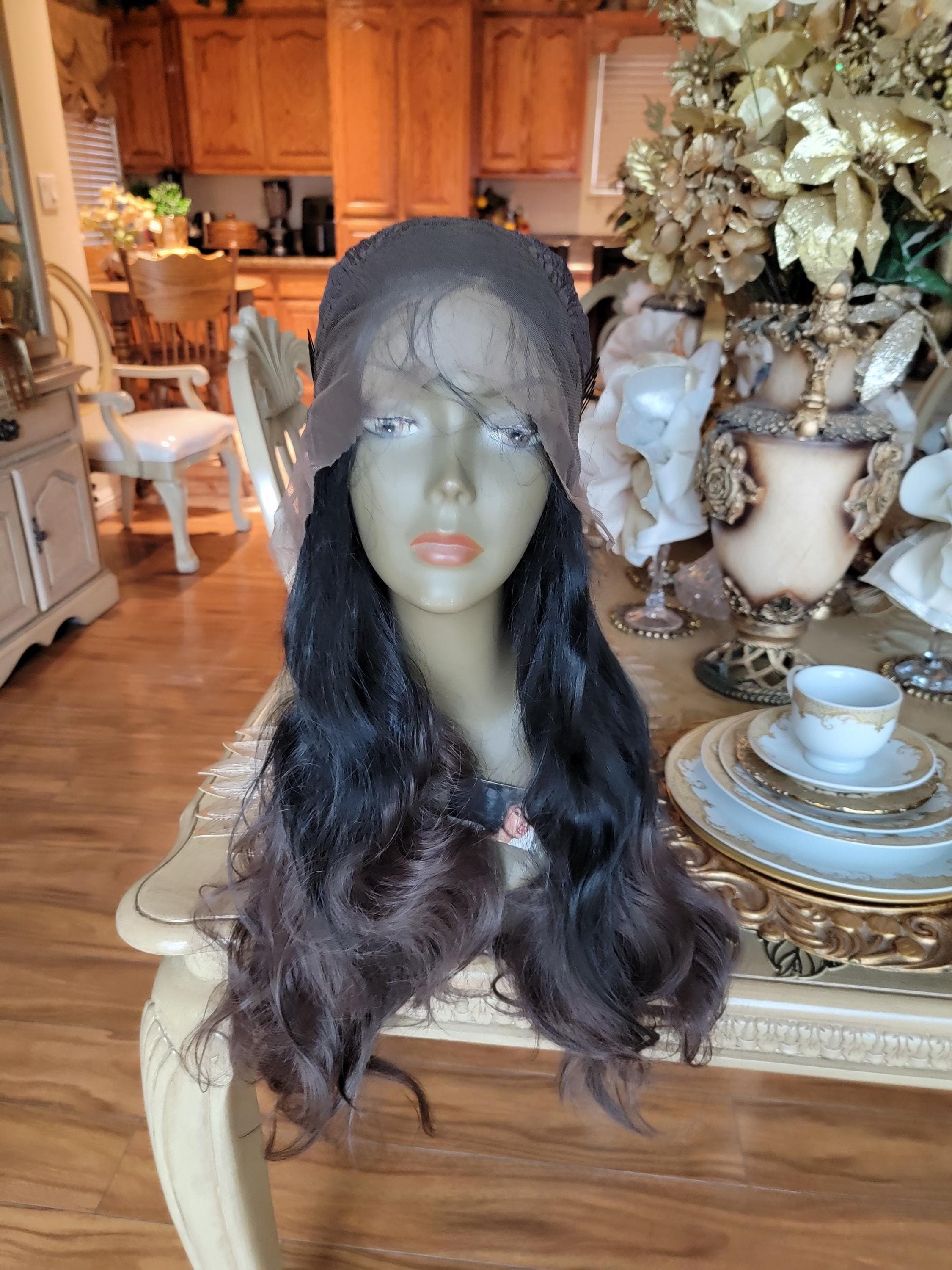 Black Brown Wavy Beautiful Lace Front Wig!! - Thumbnail 4