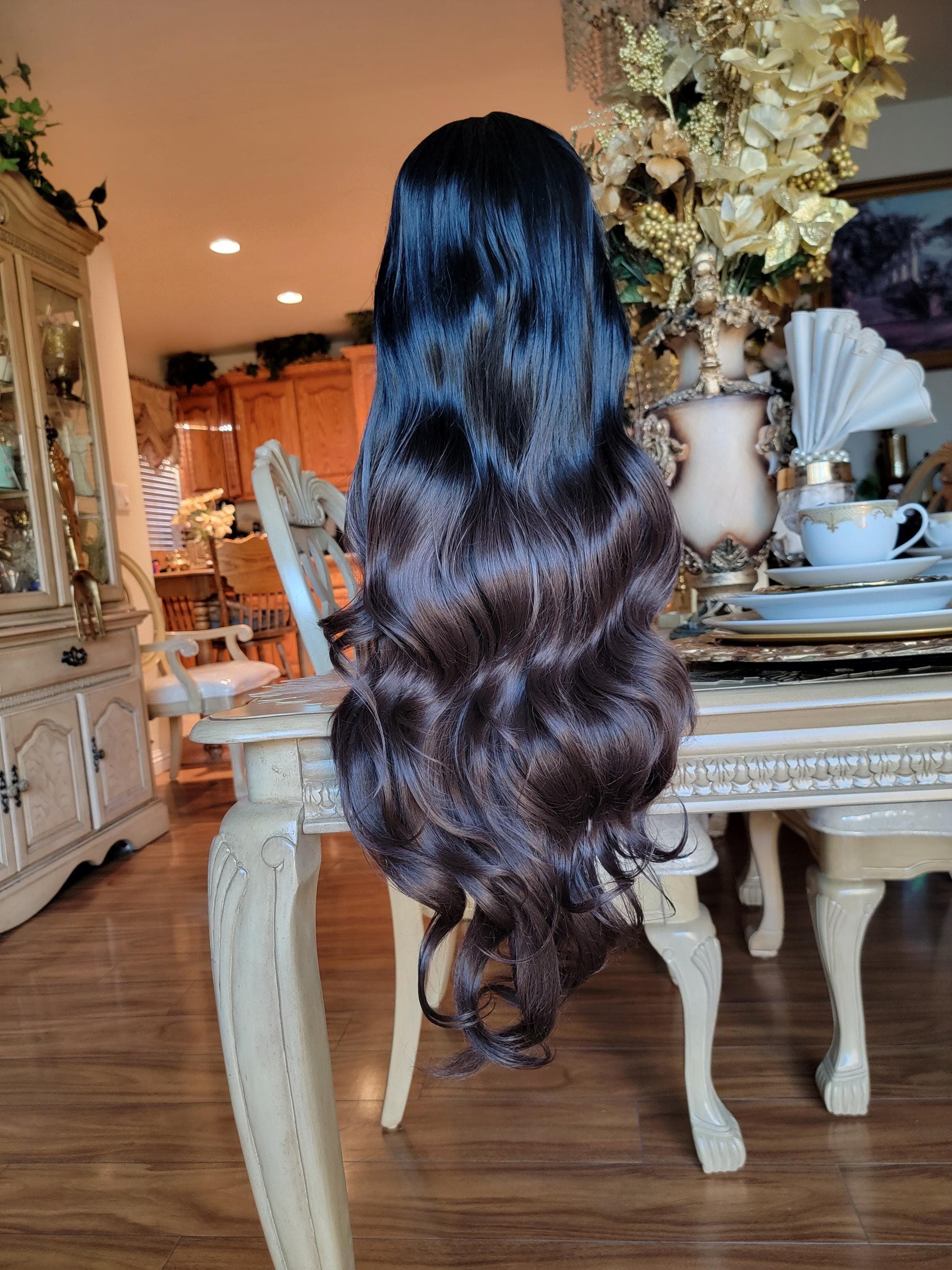 Black Brown Body Wave Beautiful Lace Front Wig