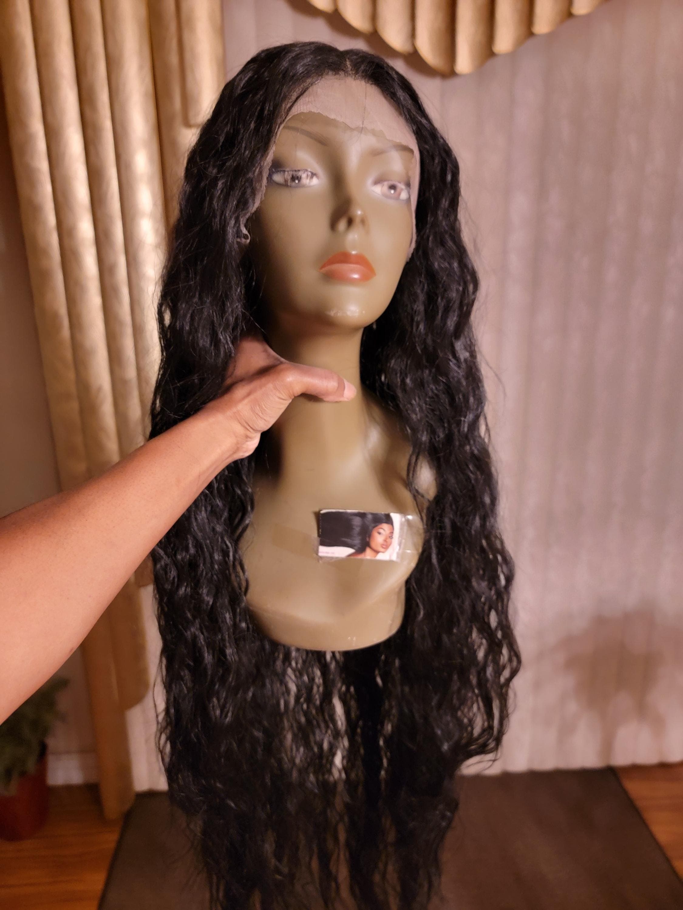 Black Wavy Beautiful Lace Front Wig - Thumbnail 20