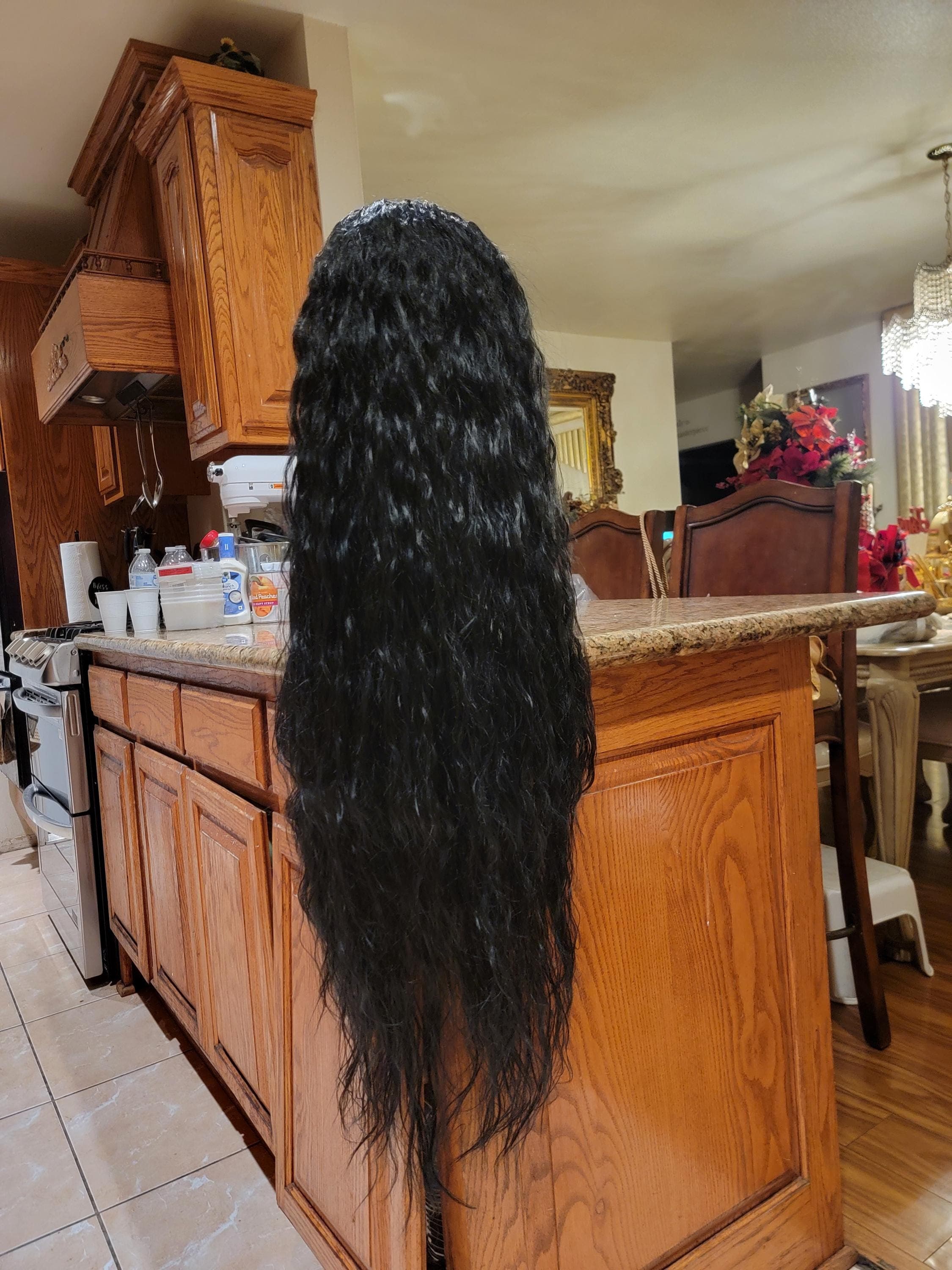 Black Wavy Beautiful Lace Front Wig - Thumbnail 8