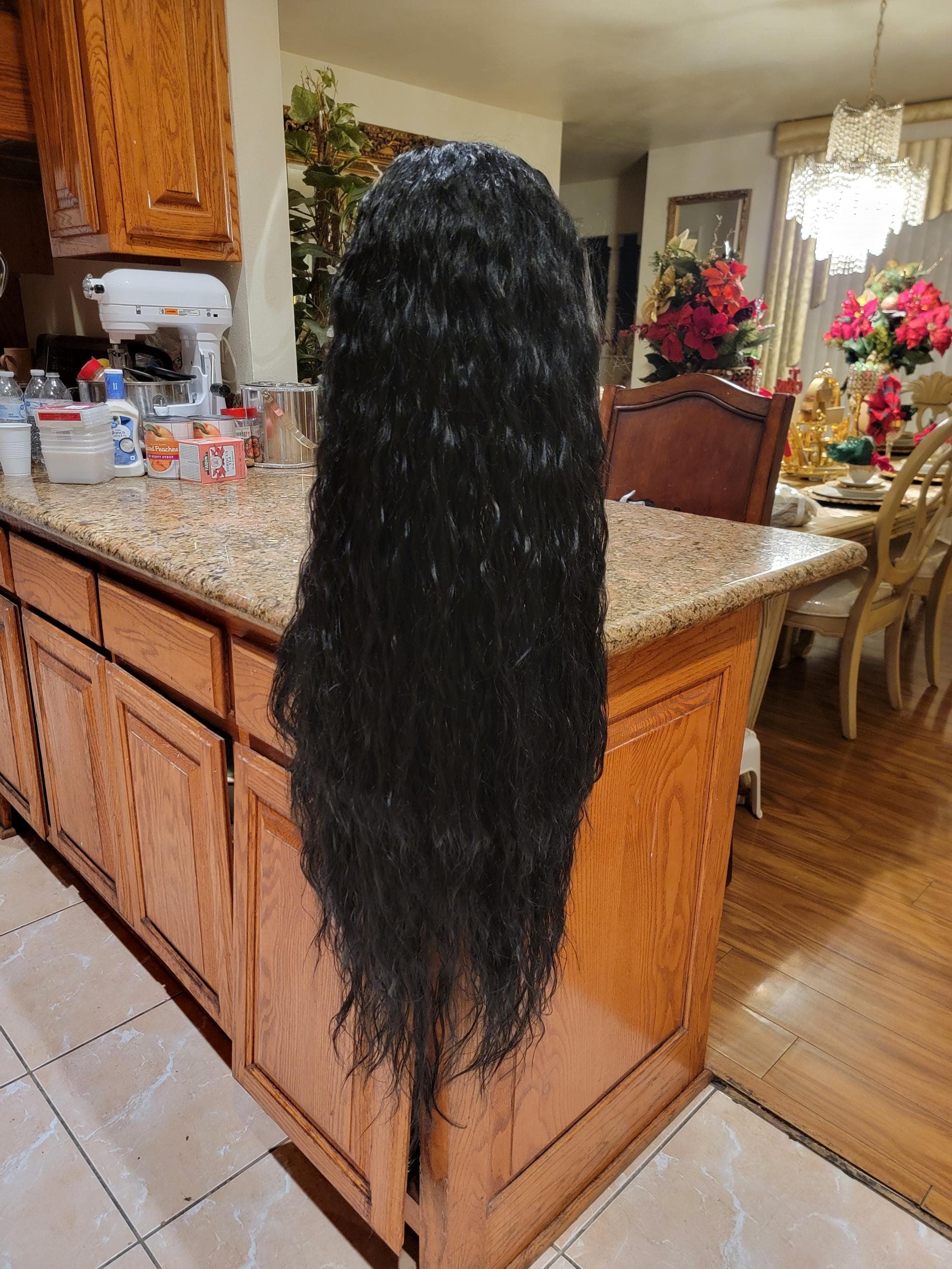Black Wavy Beautiful Lace Front Wig - Thumbnail 7
