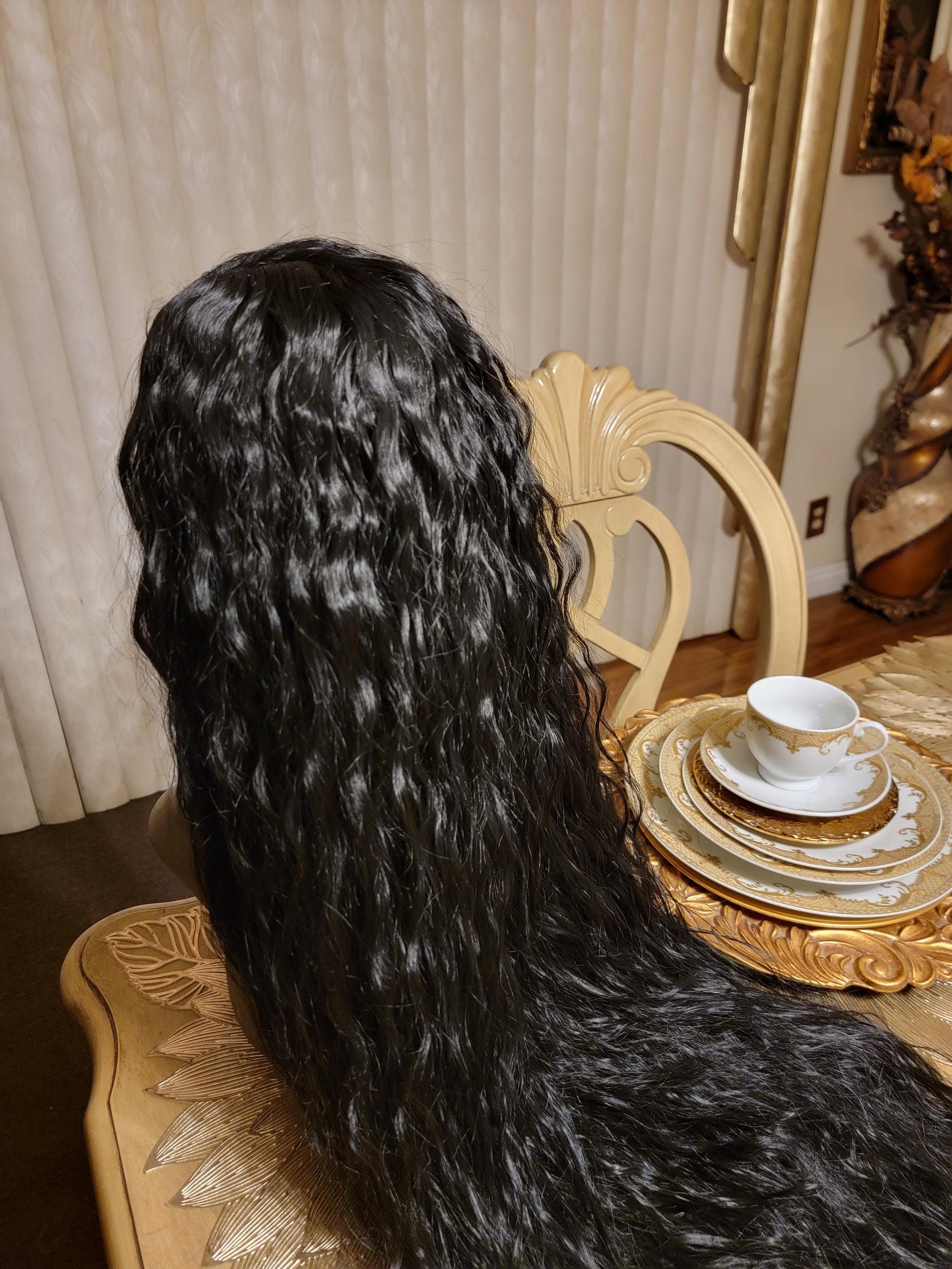 Black Wavy Beautiful Lace Front Wig - Thumbnail 13