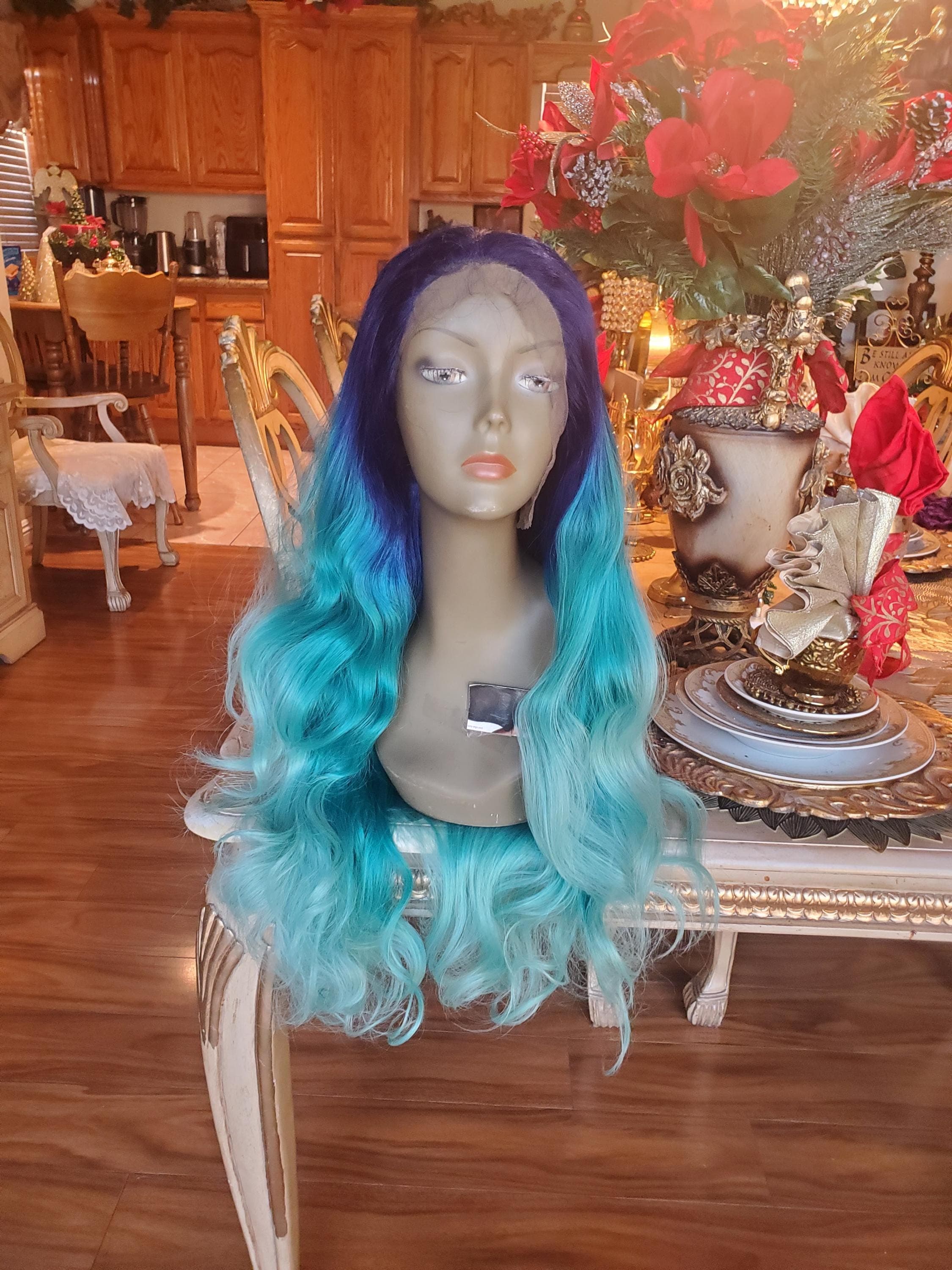 Turquoise Beautiful Lace Front Wig!! - Thumbnail 5