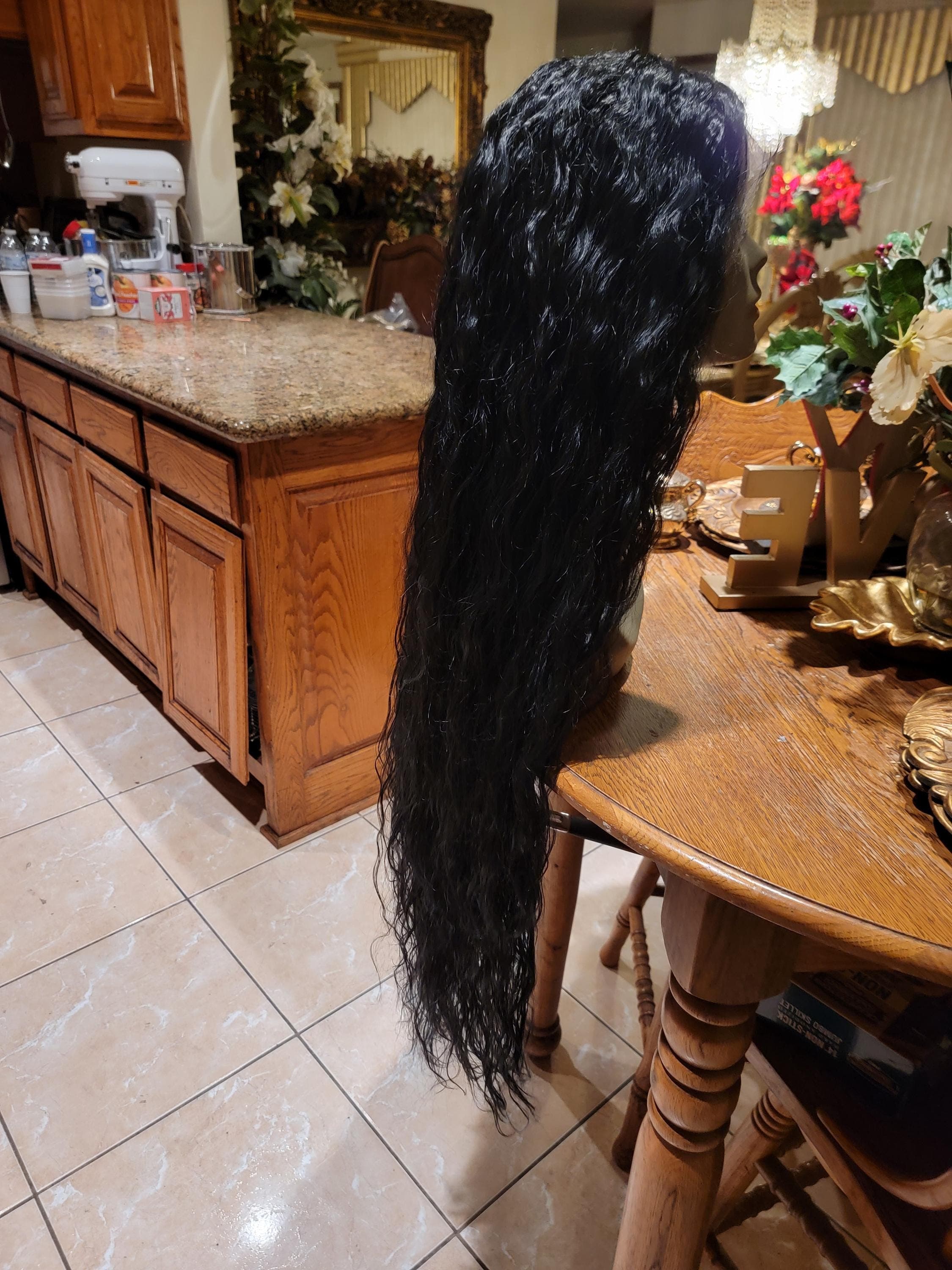 Black Wavy Beautiful Lace Front Wig - Thumbnail 5
