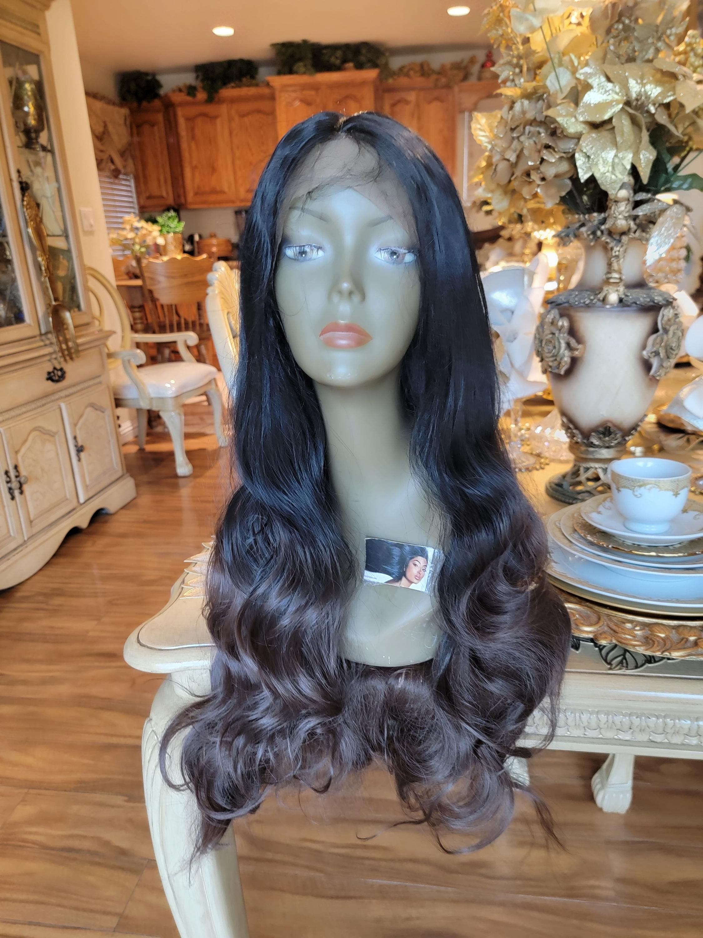 Black Brown Wavy Beautiful Lace Front Wig!! - Thumbnail 3