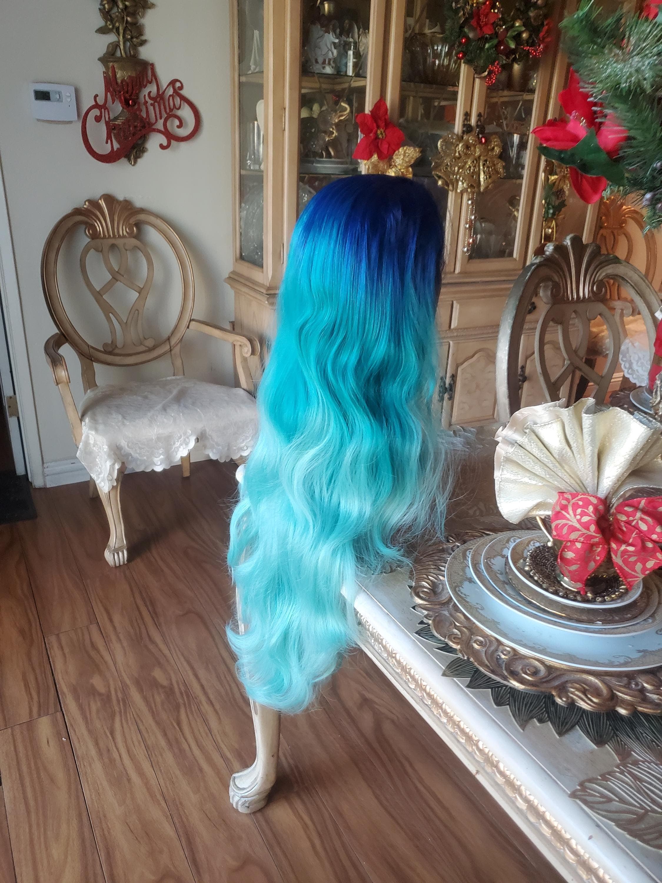 Turquoise Beautiful Lace Front Wig!! - Thumbnail 3