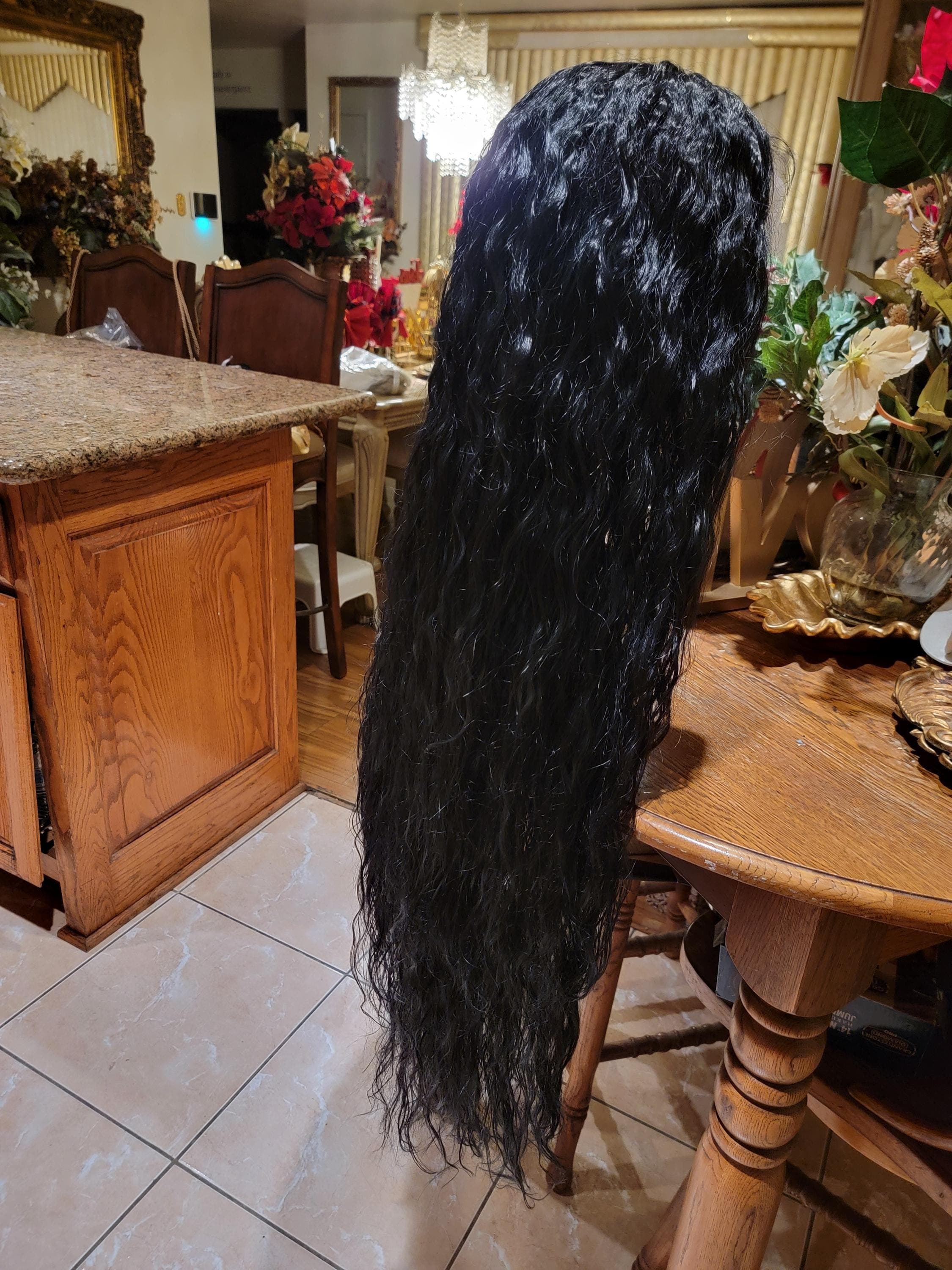 Black Wavy Beautiful Lace Front Wig - Thumbnail 6