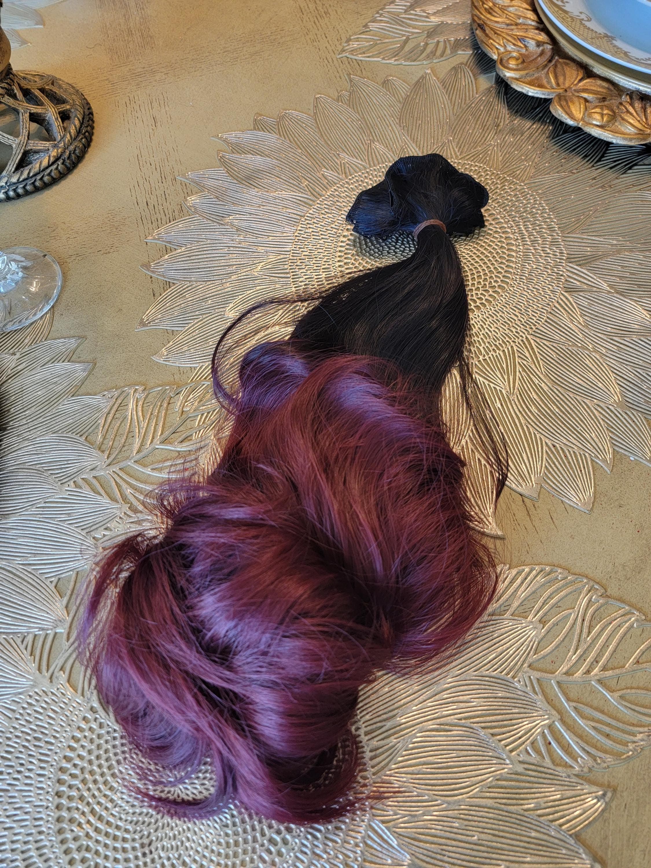 Dark Brown Burgundy Clip in Extension 22-24 inches!!