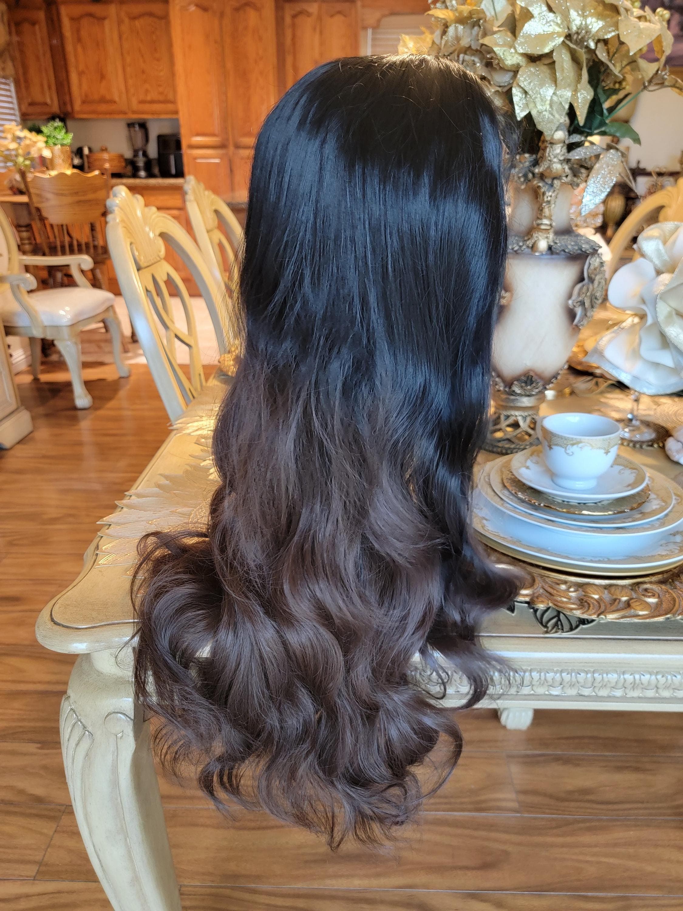 Black Brown Wavy Beautiful Lace Front Wig!! - Thumbnail 16