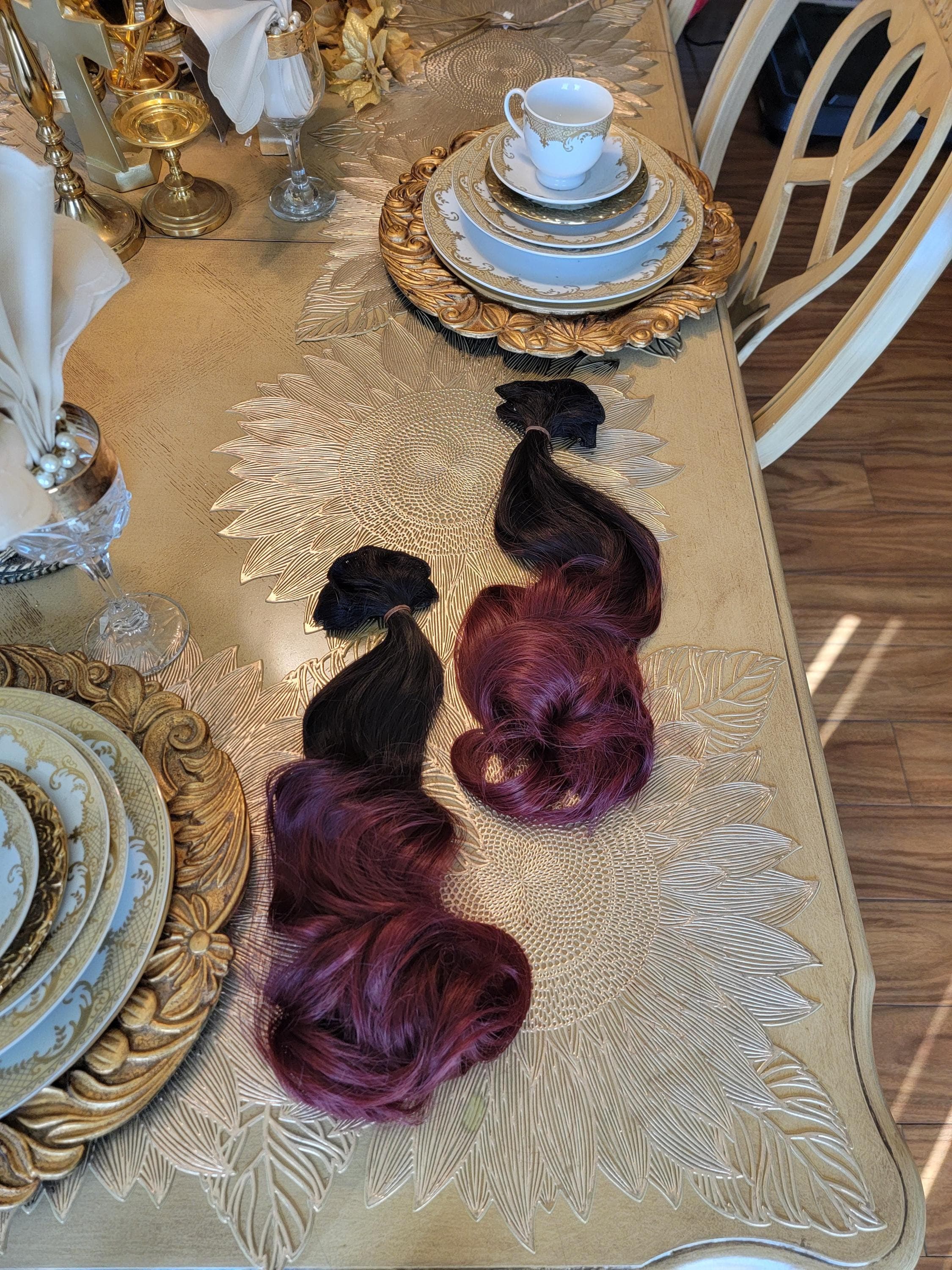Dark Brown Burgundy Clip in Extension 22-24 inches!! - Thumbnail 7