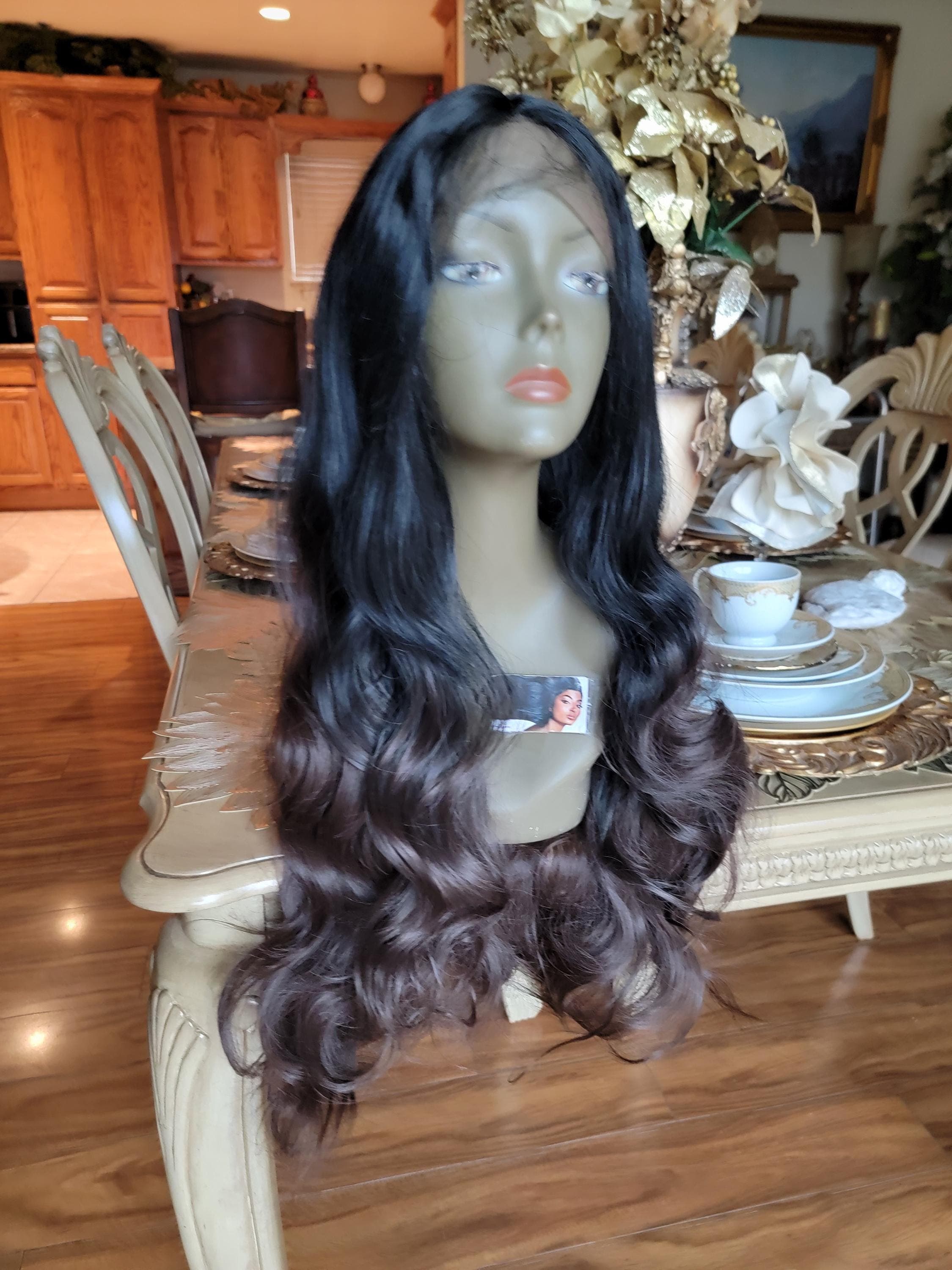 Black Brown Wavy Beautiful Lace Front Wig!! - Thumbnail 5