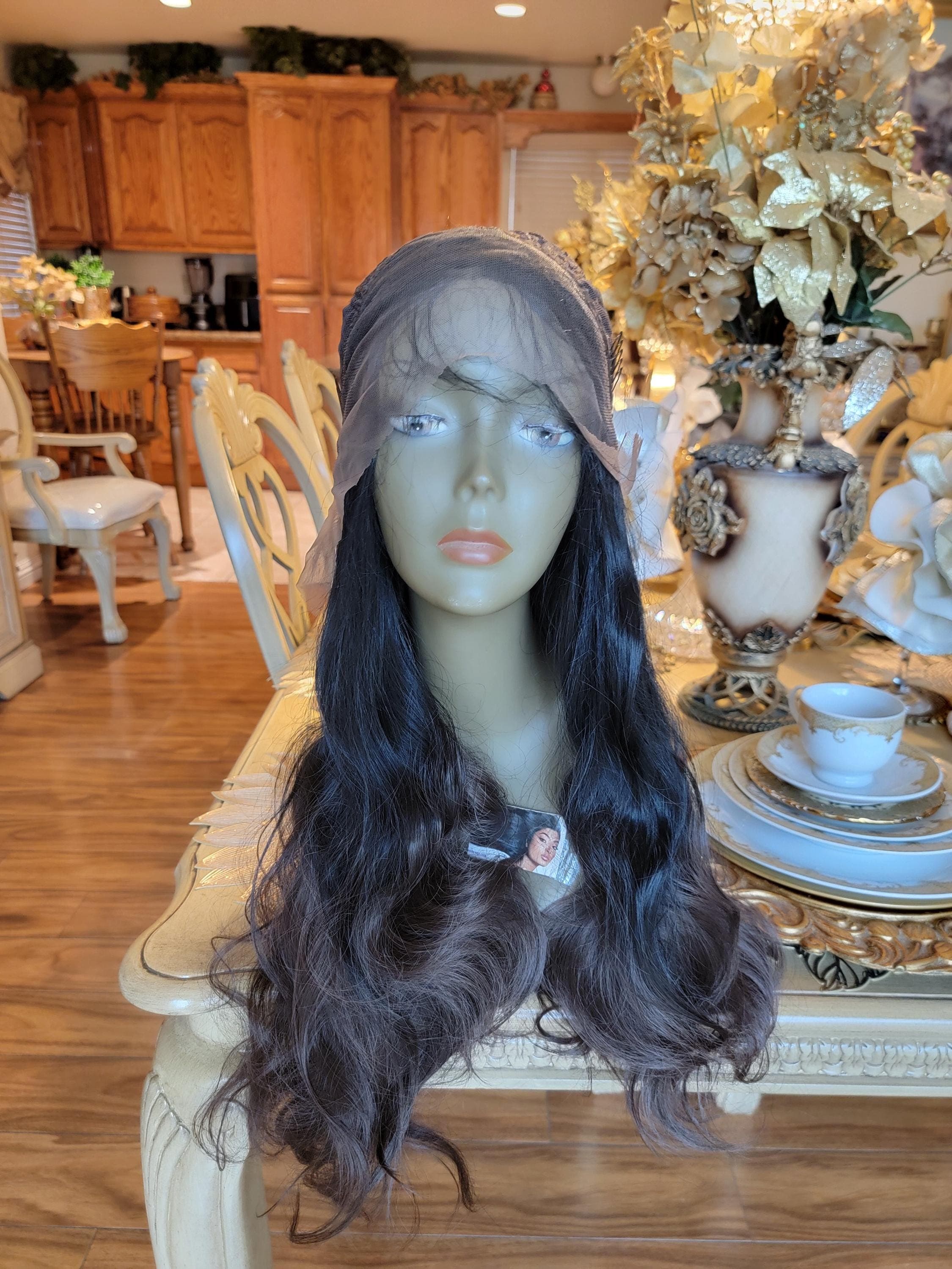 Black Brown Wavy Beautiful Lace Front Wig!! - Thumbnail 6