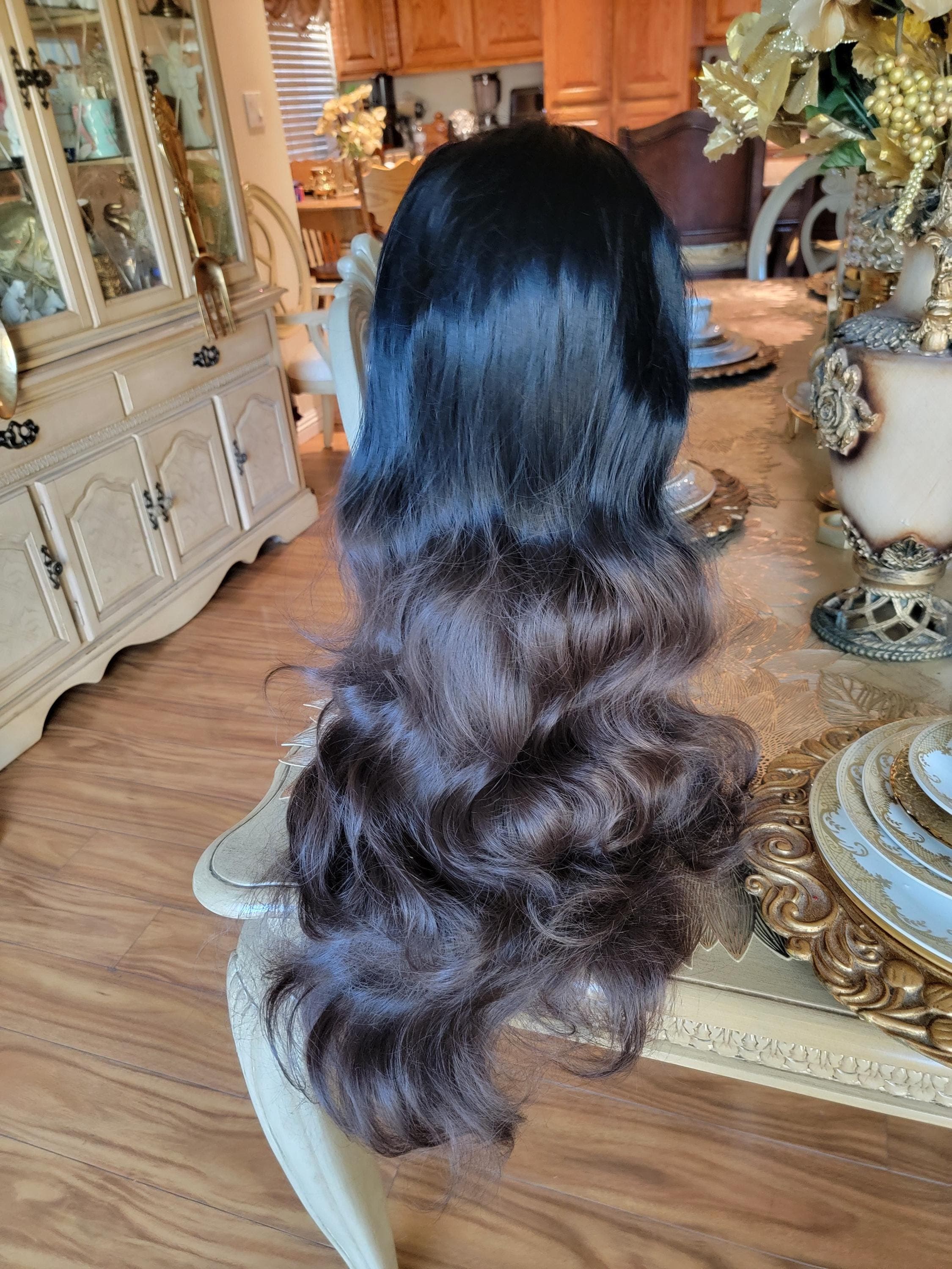 Black Brown Body Wave Beautiful Lace Front Wig - Thumbnail 8