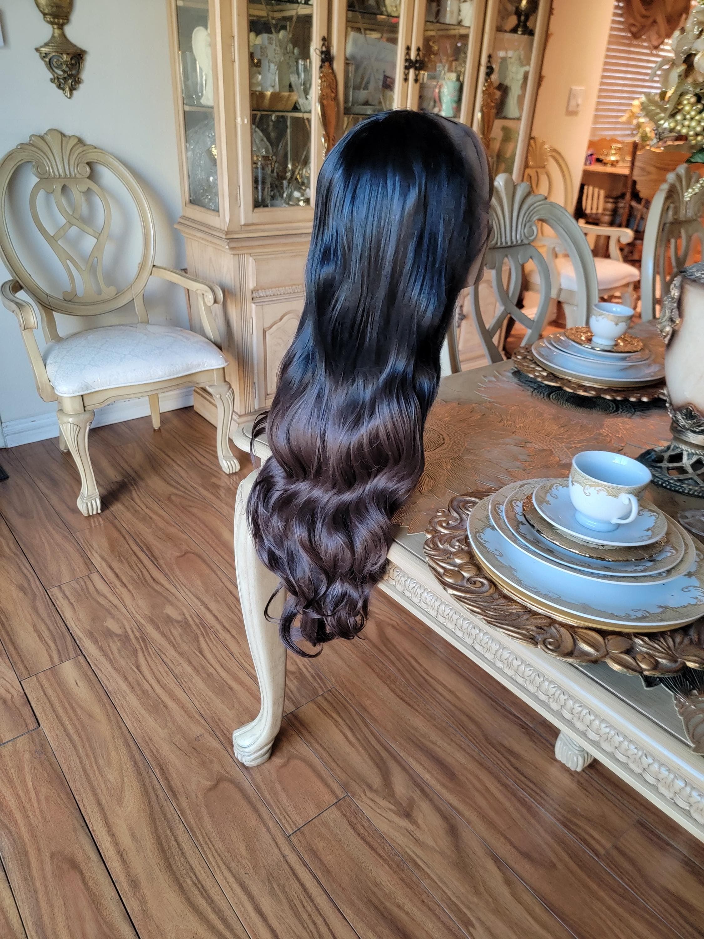 Black Brown Body Wave Beautiful Lace Front Wig - Thumbnail 4