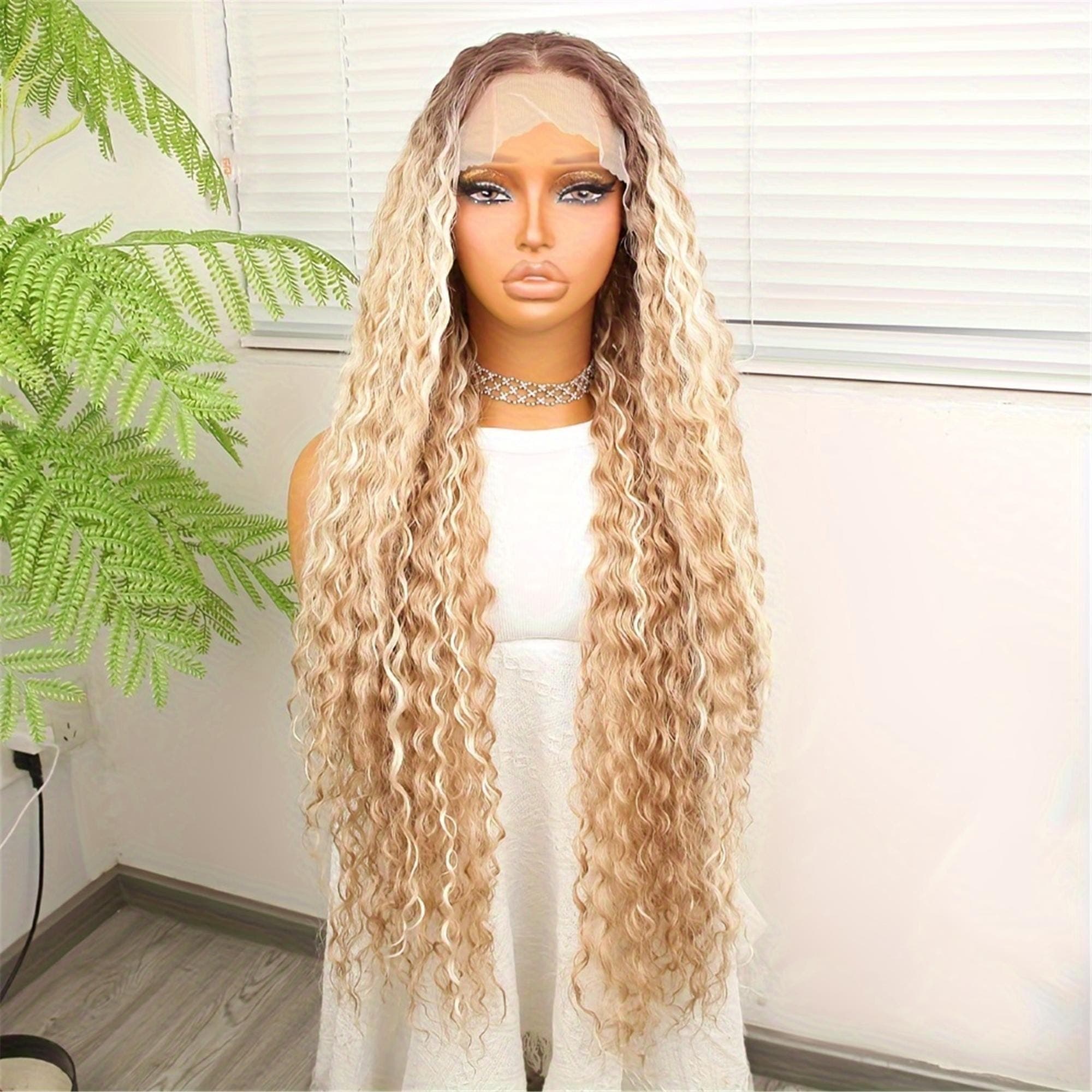 32" Long Super Long Curly Wavy Hair | High-Quality Light Luxury Wig